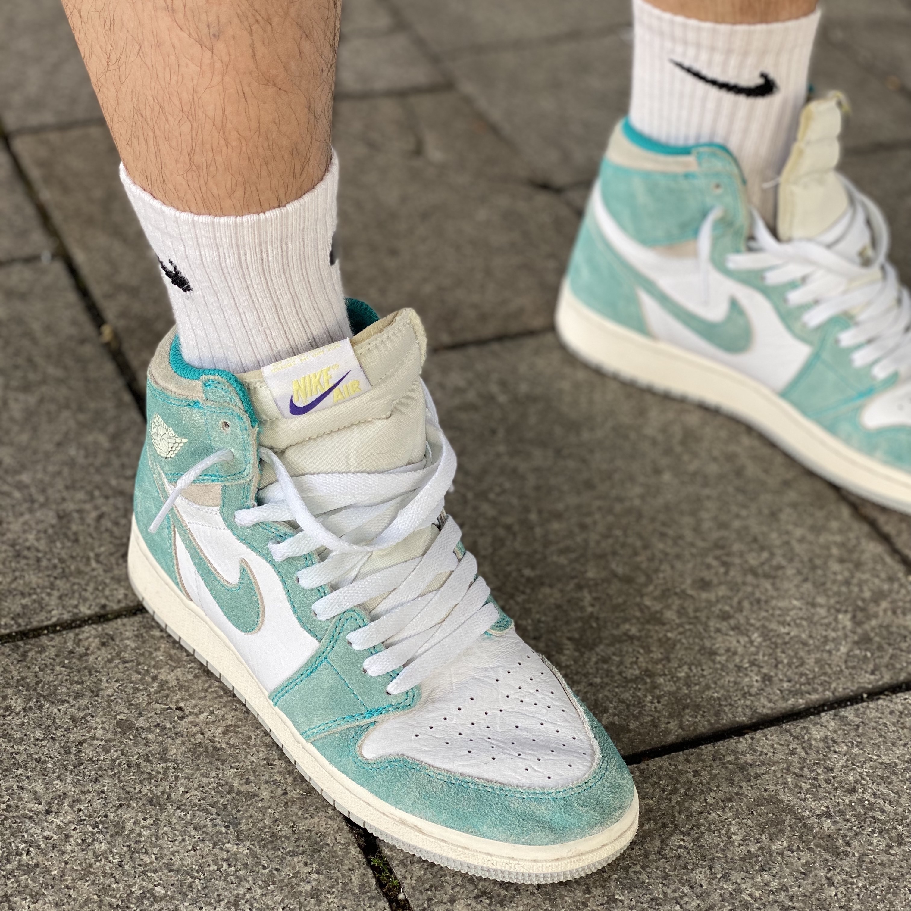 (GS) Jordan 1 Retro High OG Turbo Green 착용 스타일