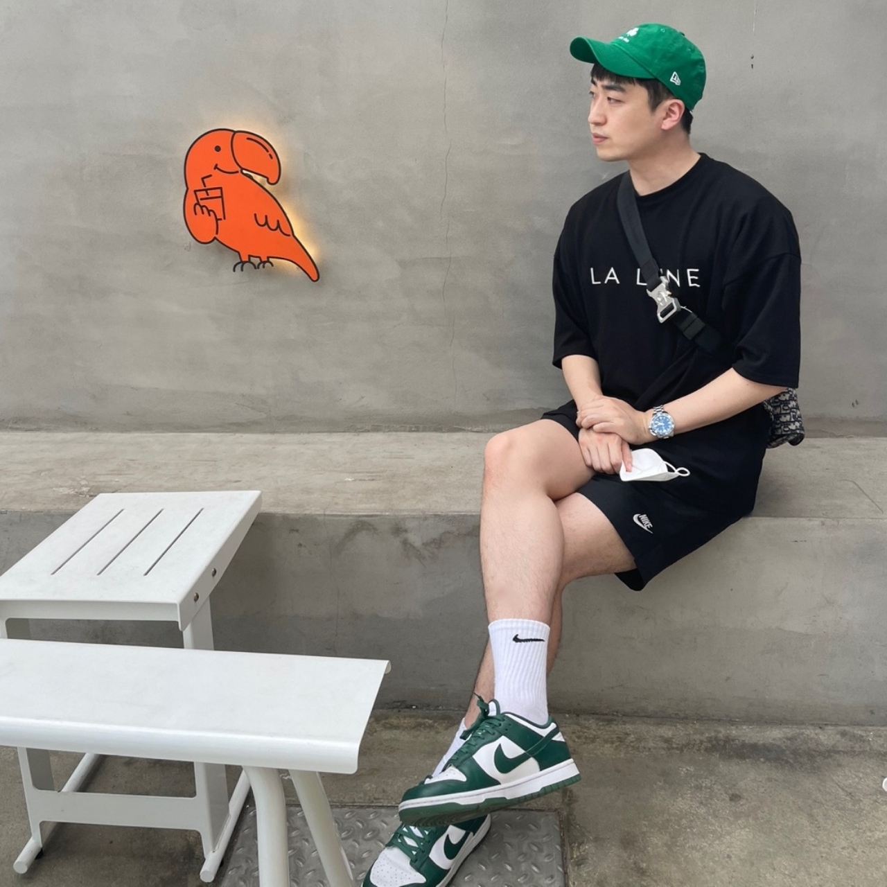 Nike Dunk Low Retro Varsity Green 착용 스타일 - 1