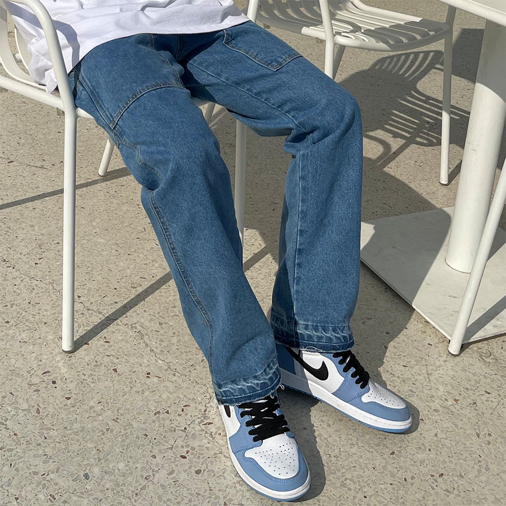 Jordan 1 Retro High OG University Blue 착용 스타일 - 3