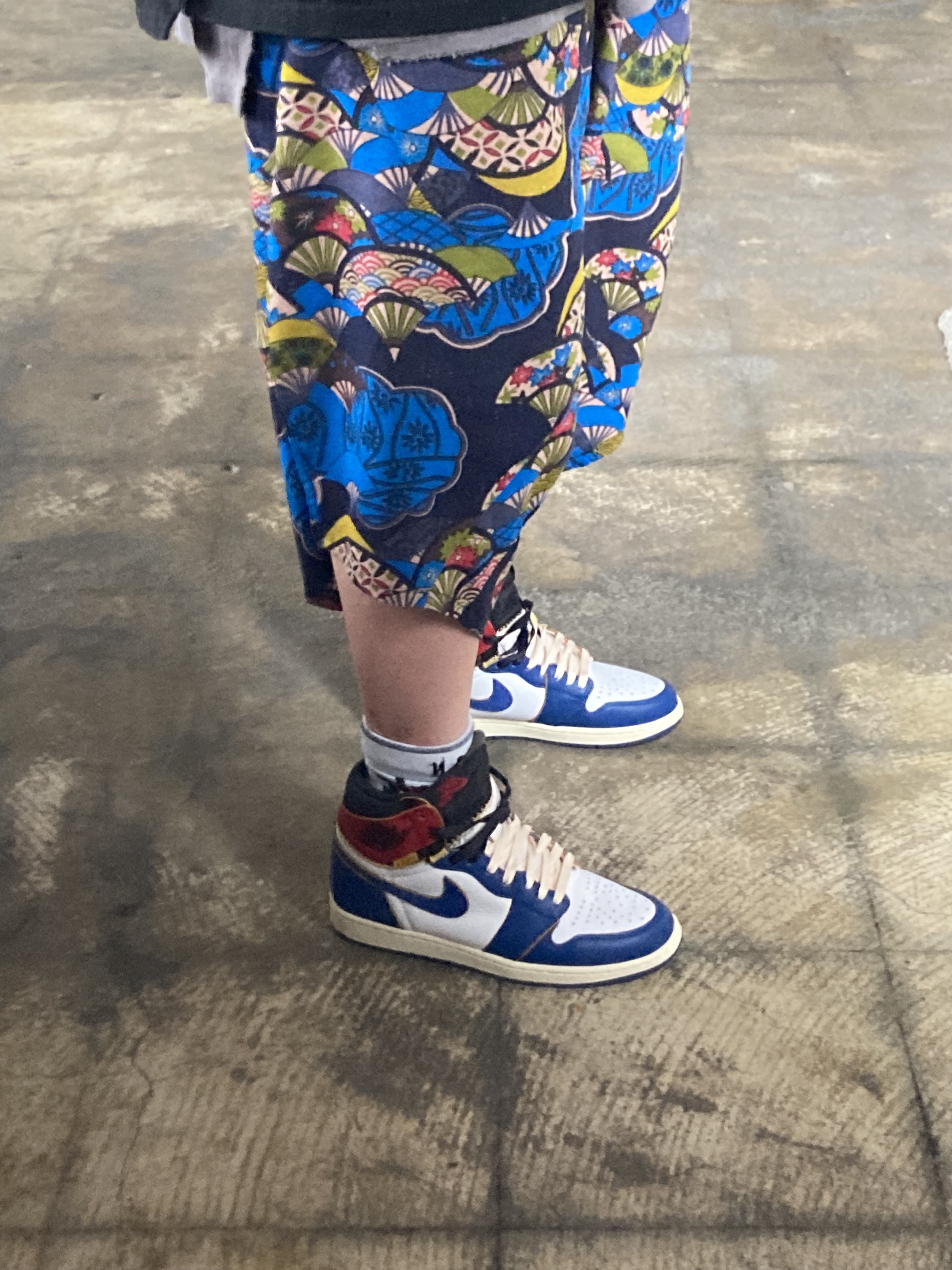 Jordan 1 x Union Retro High Blue Toe 착용 스타일 - 2
