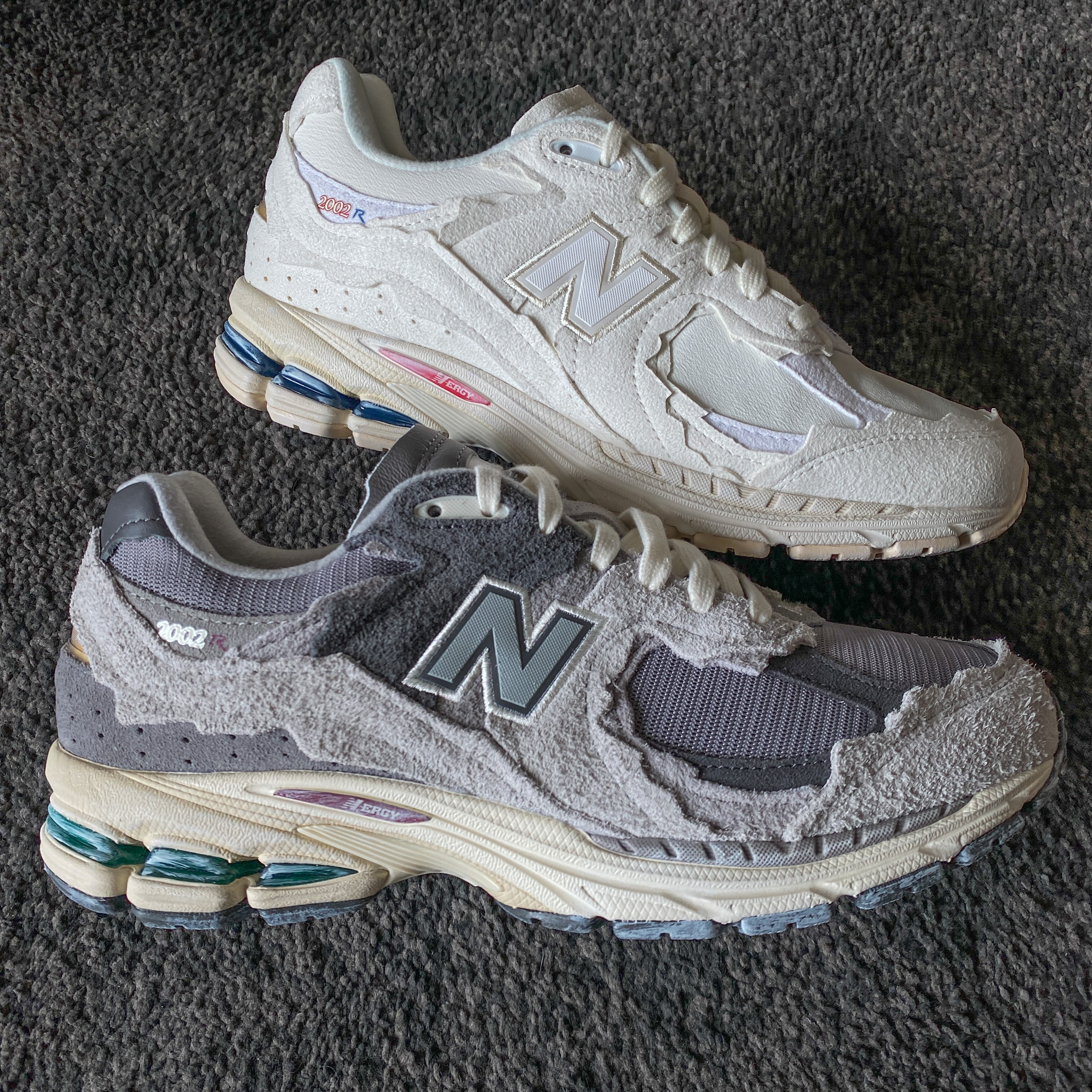 New Balance 2002R Protection Pack Rain Cloud, New Balance 2002R Protection Pack Sea Salt ์ฐฉ์ฉ ์คํ์ผ