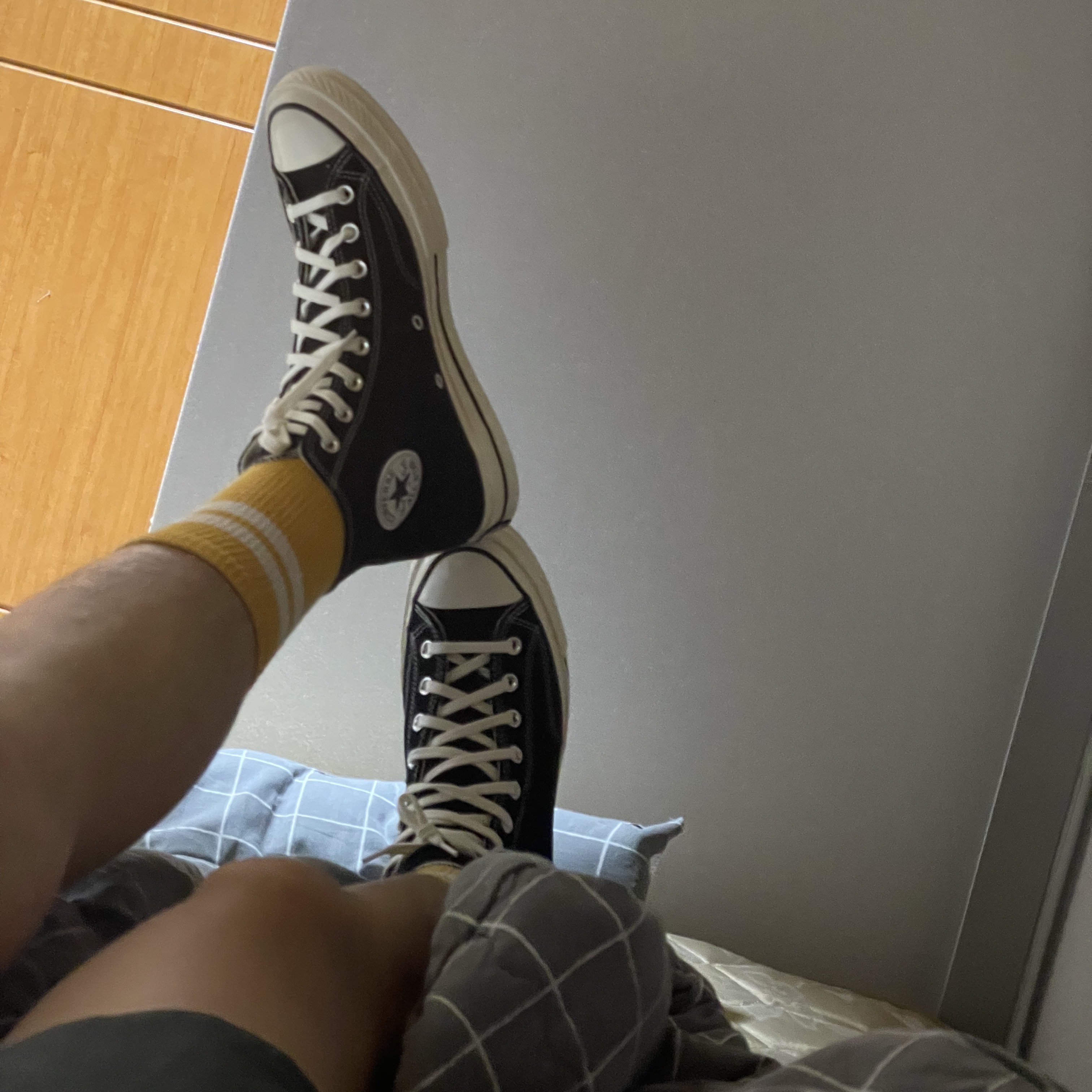Converse Chuck 70 Hi Black 착용 스타일 - 2
