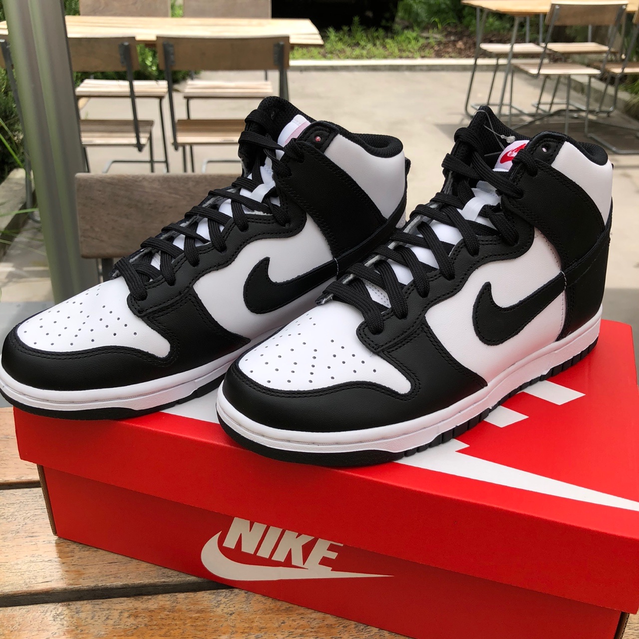 Nike Dunk High Retro Championship White 착용 스타일 - 3