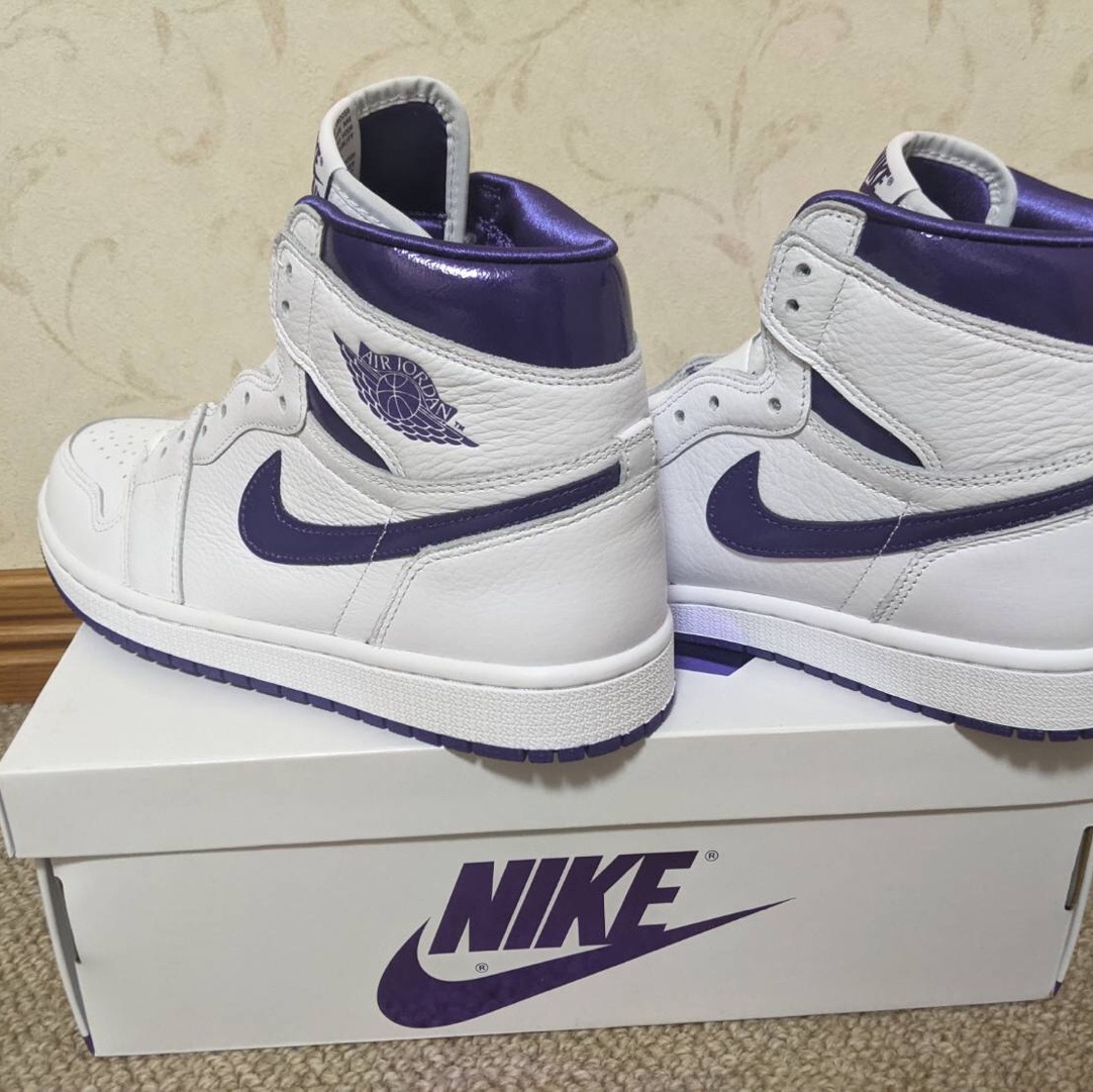 (W) Jordan 1 High OG Court Purple 착용 스타일 - 2
