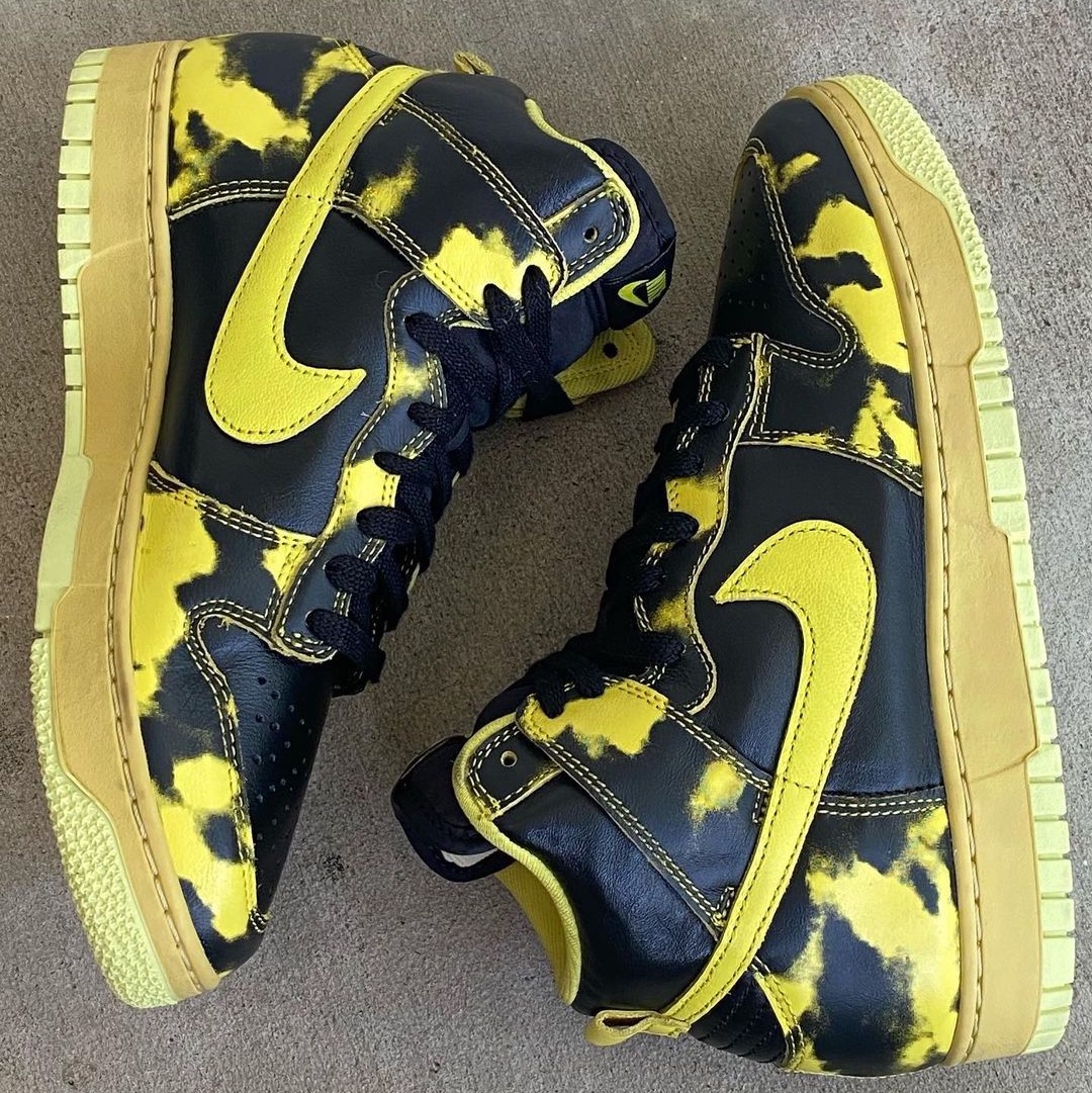 Nike Dunk High 1985 SP Black Acid Wash 착용 스타일 - 3