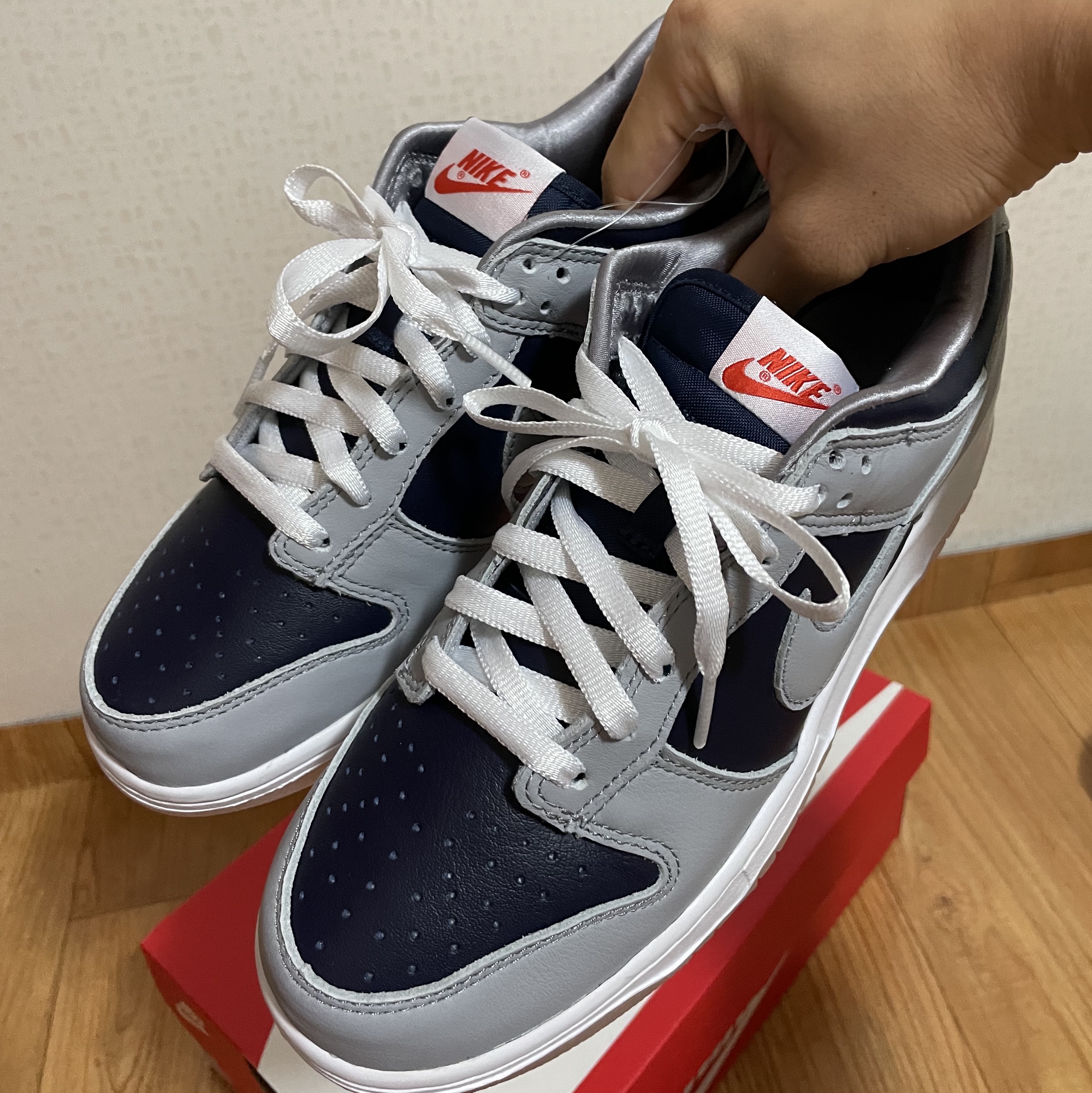 (W) Nike Dunk Low SP College Navy 착용 스타일 - 2