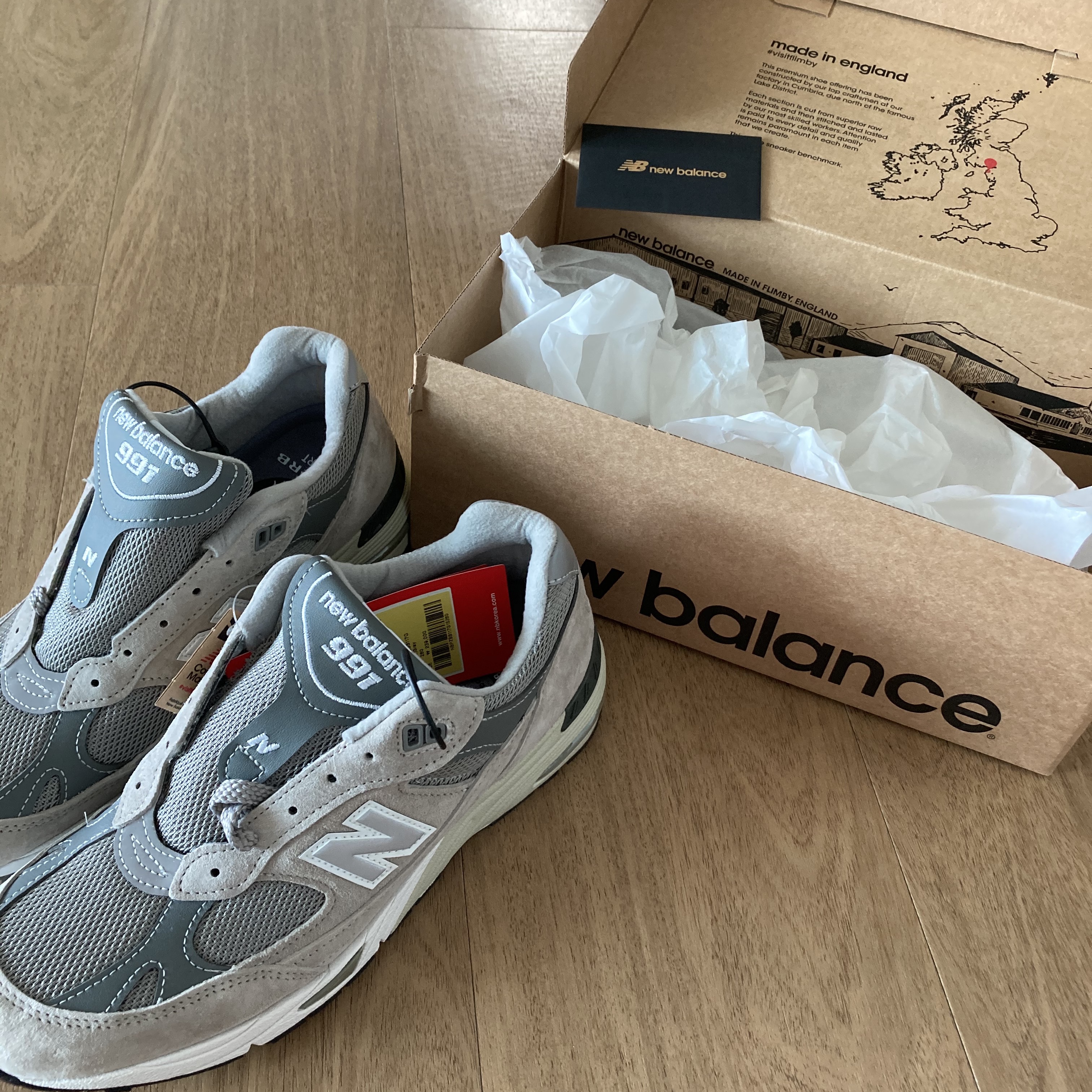 New Balance 991 Made in UK Grey 착용 스타일