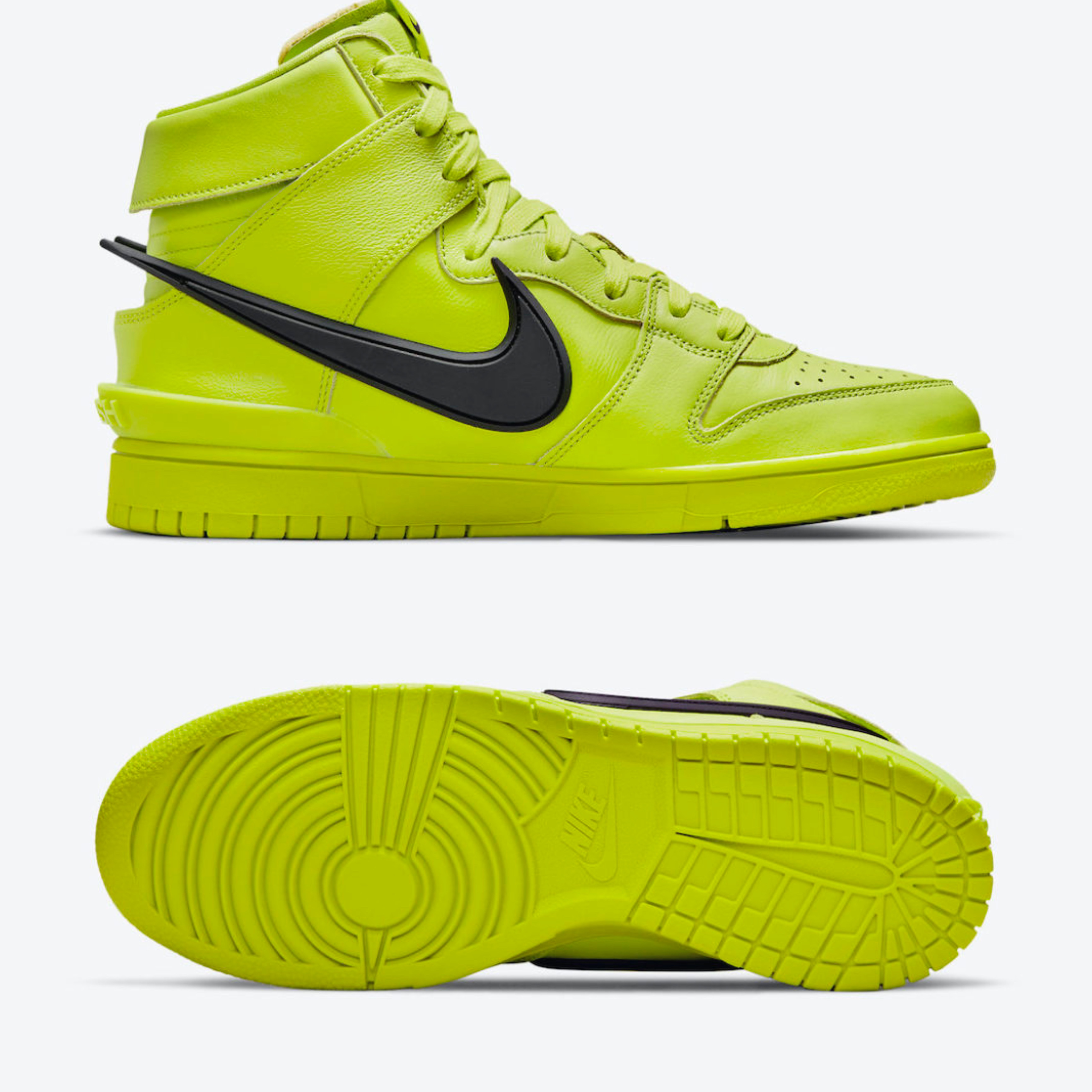 Nike x Ambush Dunk High Flash Lime 착용 스타일 - 3