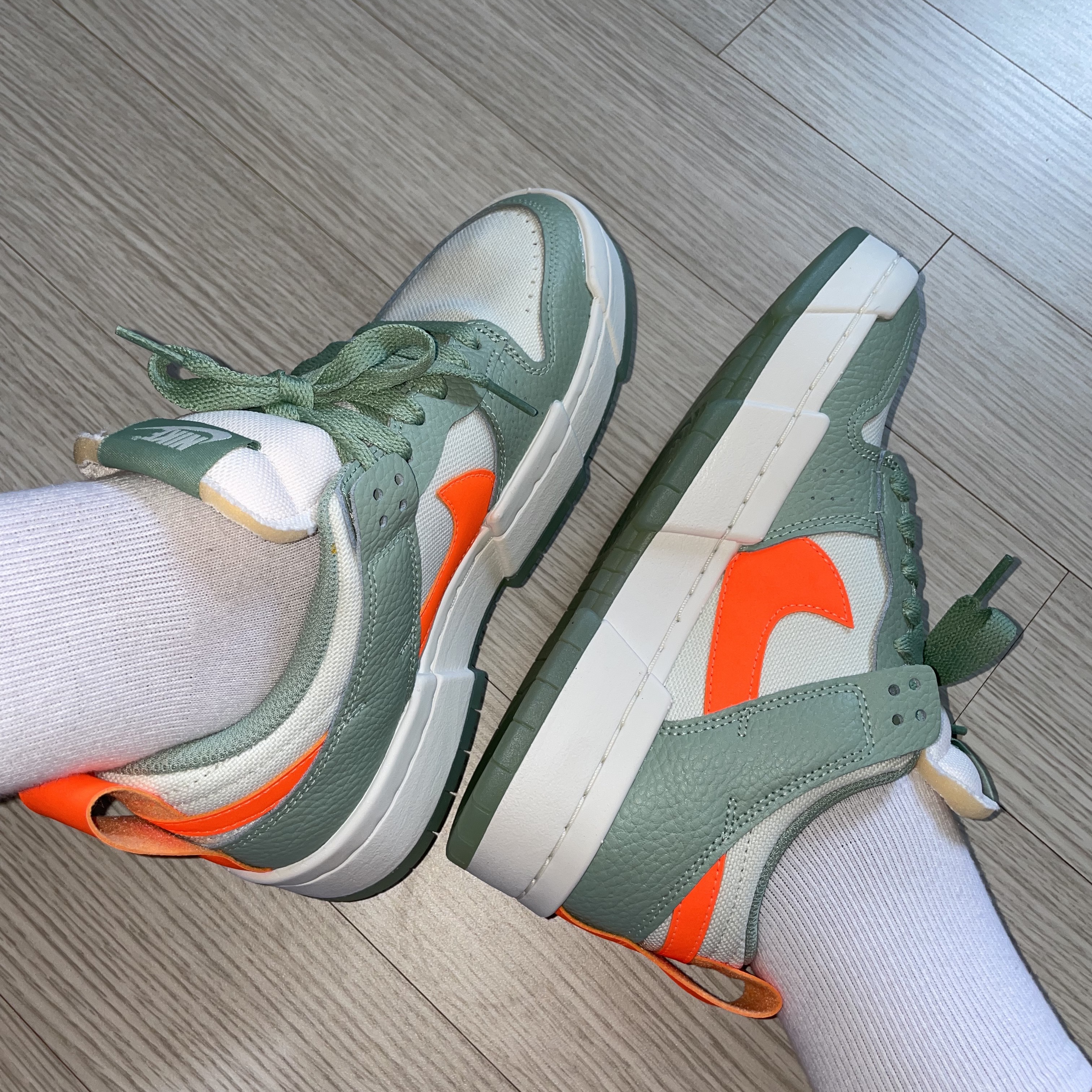 (W) Nike Dunk Low Disrupt Sea Glass 착용 스타일 - 2