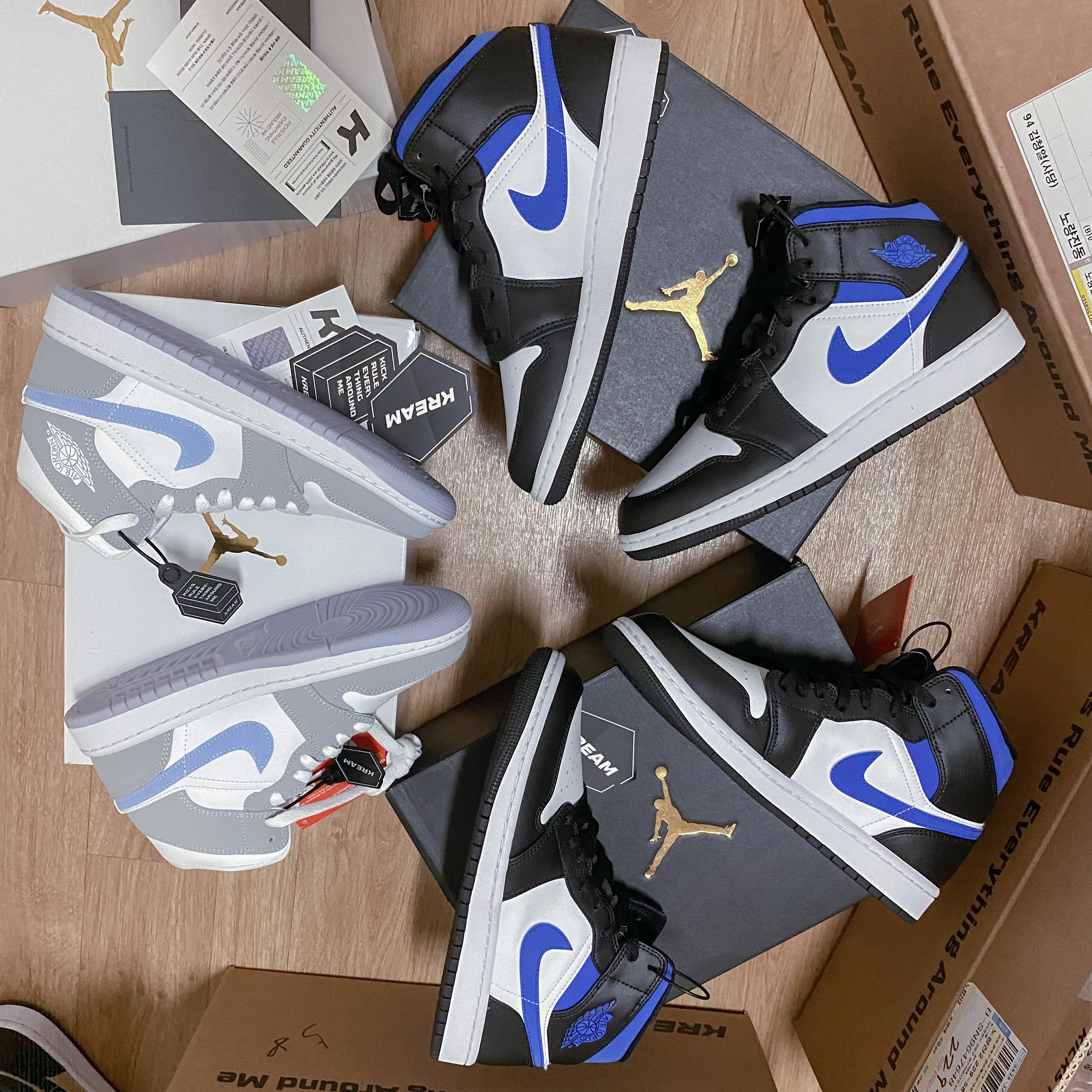(GS) Jordan 1 Mid Light Smoke Grey, Jordan 1 Mid Light Smoke Grey 착용 스타일 - 2