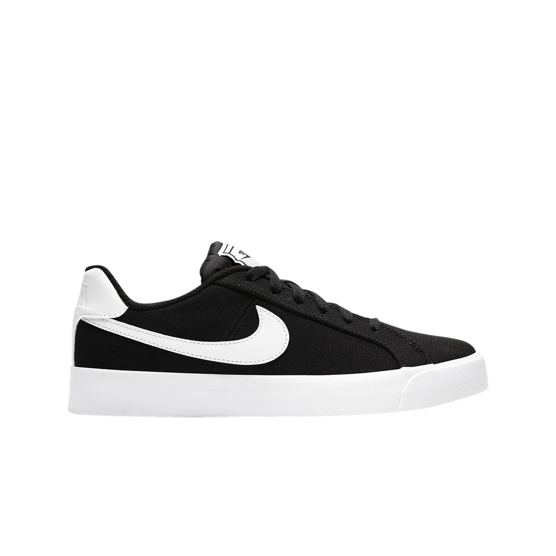 (W) 나이키 코트 로얄 AC 캔버스 블랙 화이트((W) Nike Court Royale AC Canvas Black White) - 1