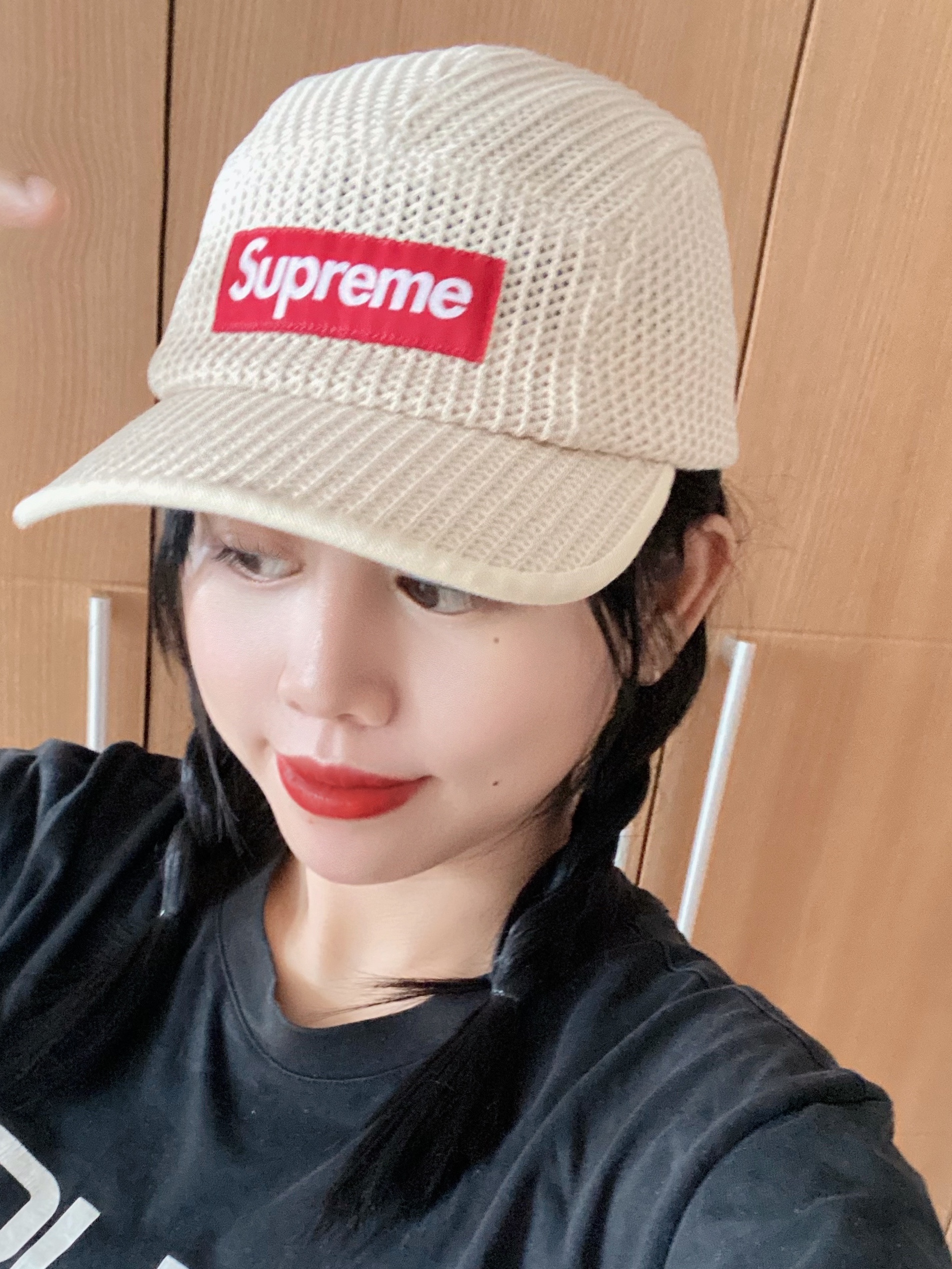 Supreme String Camp Cap Natural - 21SS 착용 스타일