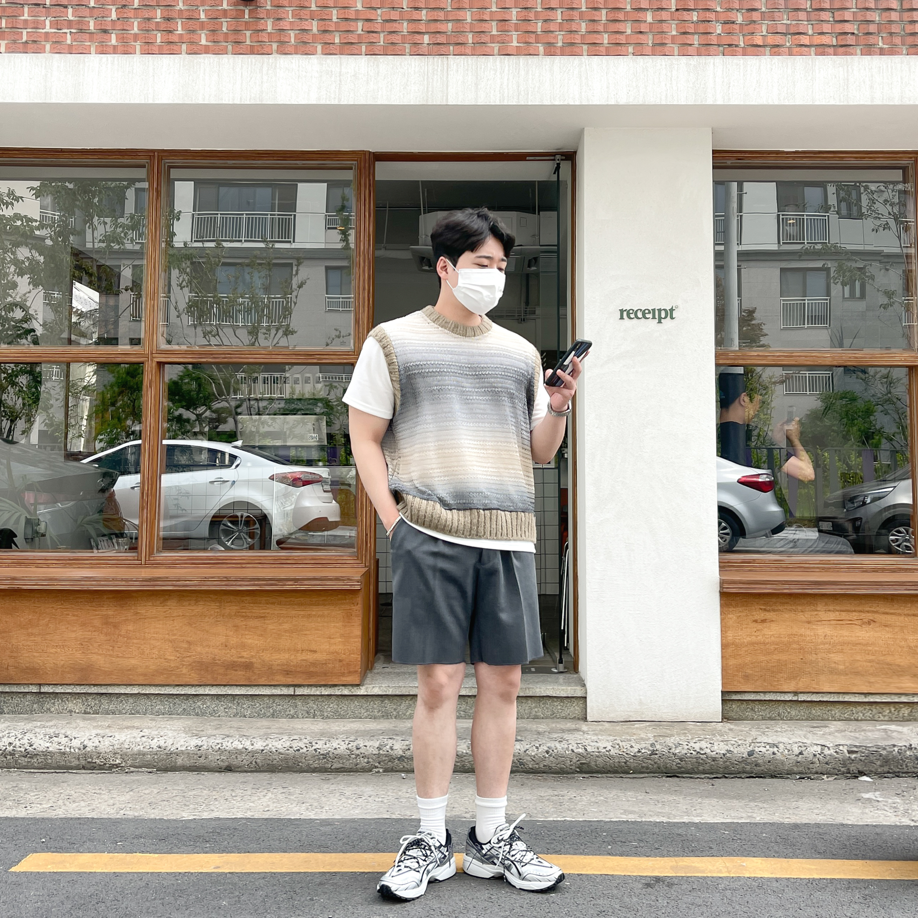 Asics x Andersson Bell Gel-1090 Glacier Grey Silver 착용 스타일