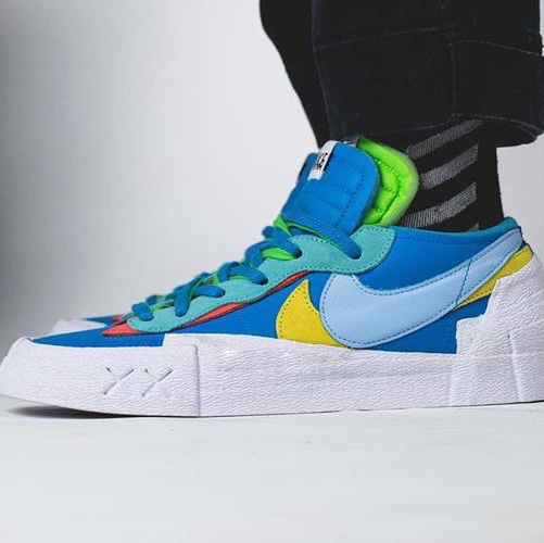 Nike x Sacai x Kaws Blazer Low Neptune Blue 착용 스타일 - 3