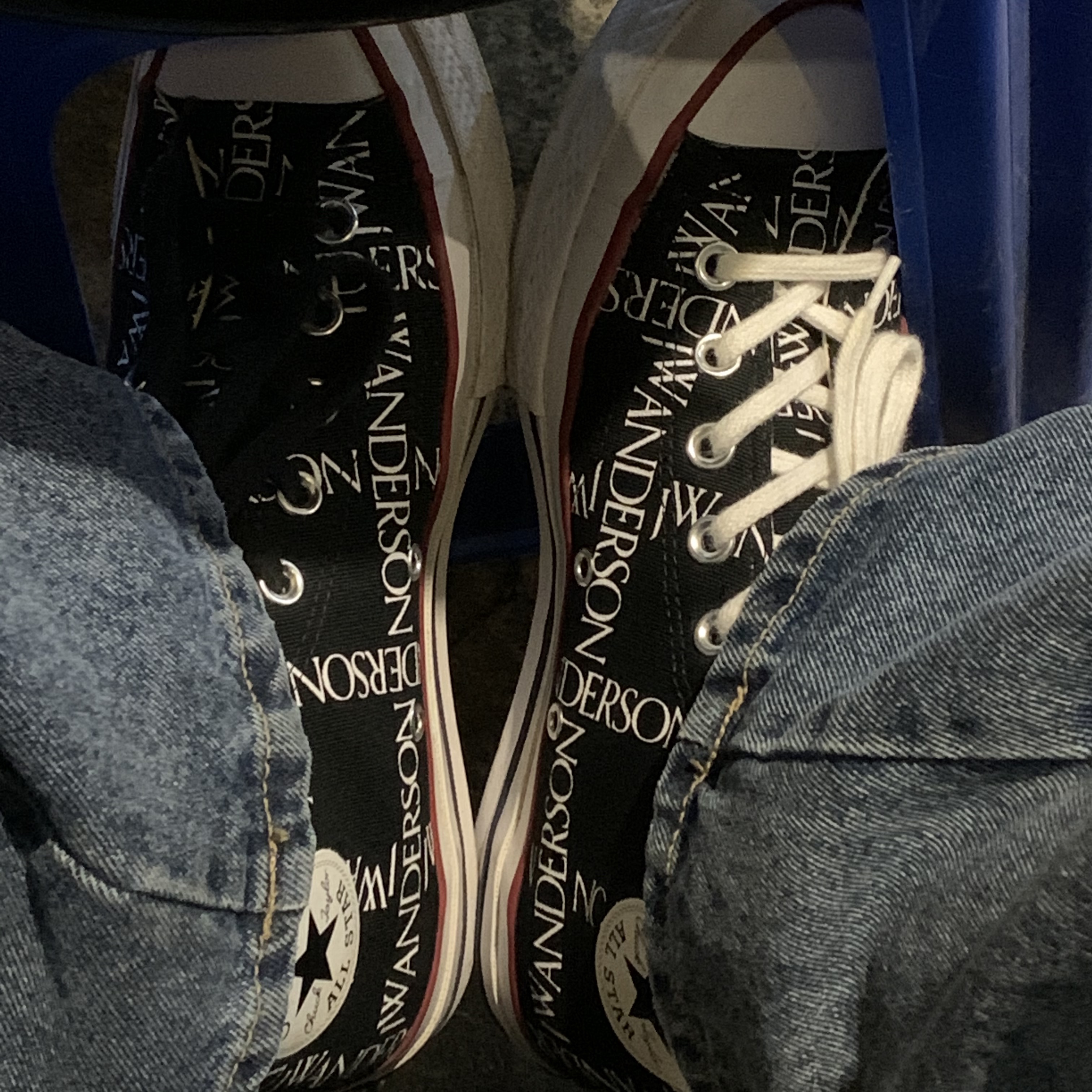 Converse x JW Anderson Chuck 70 Hi Grid Black 착용 스타일