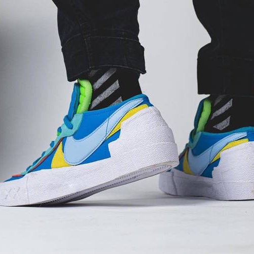 Nike x Sacai x Kaws Blazer Low Neptune Blue 착용 스타일 - 5