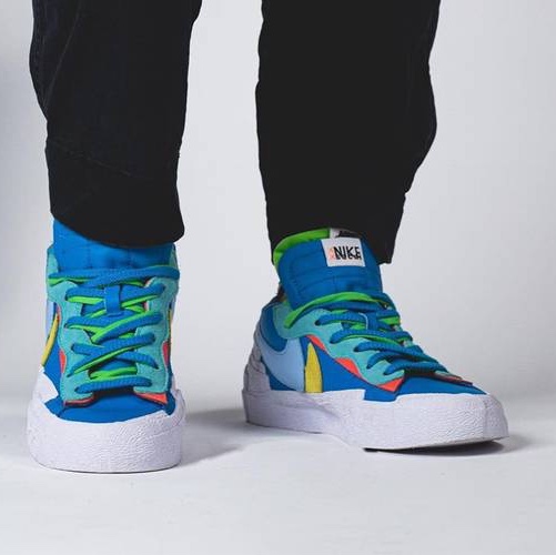 Nike x Sacai x Kaws Blazer Low Neptune Blue 착용 스타일 - 2