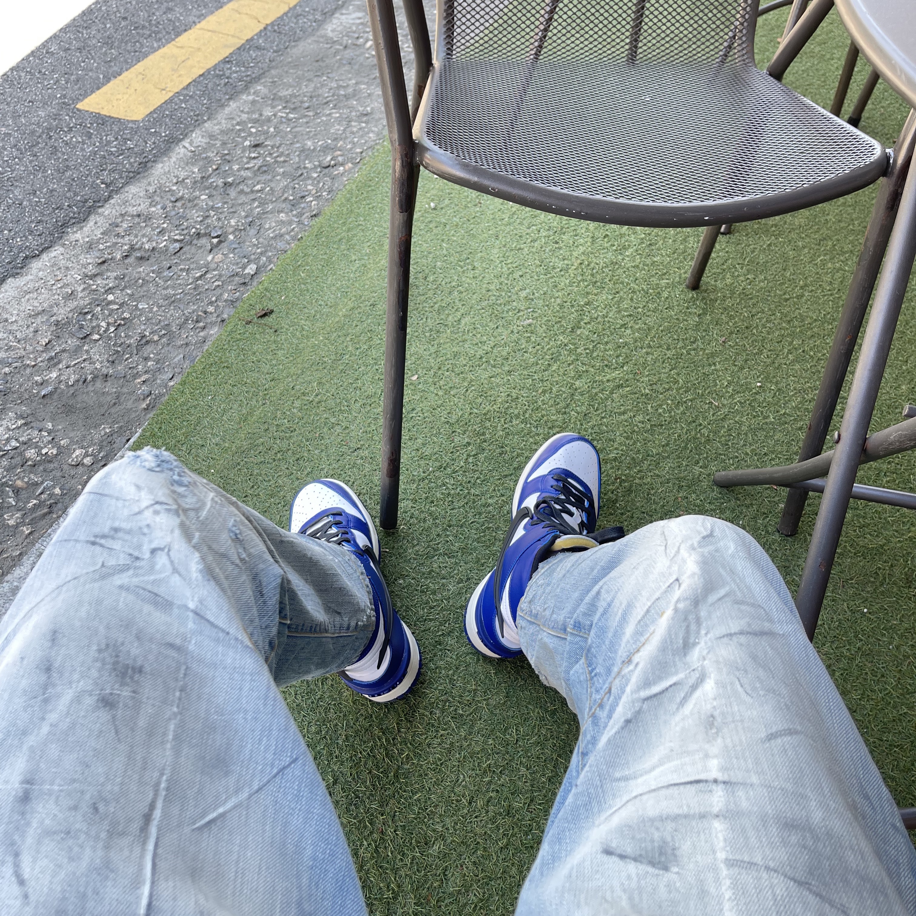 Nike x Ambush Dunk High Deep Royal Blue 착용 스타일 - 1