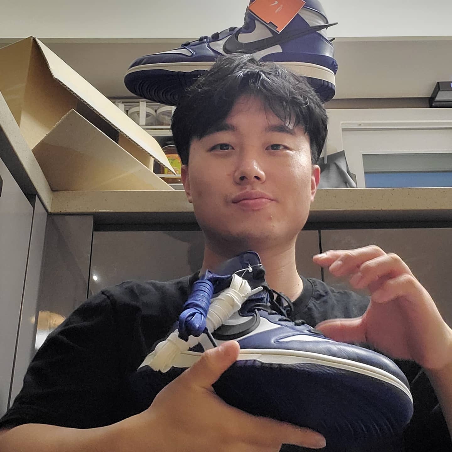Nike x Ambush Dunk High Deep Royal Blue 착용 스타일 - 3