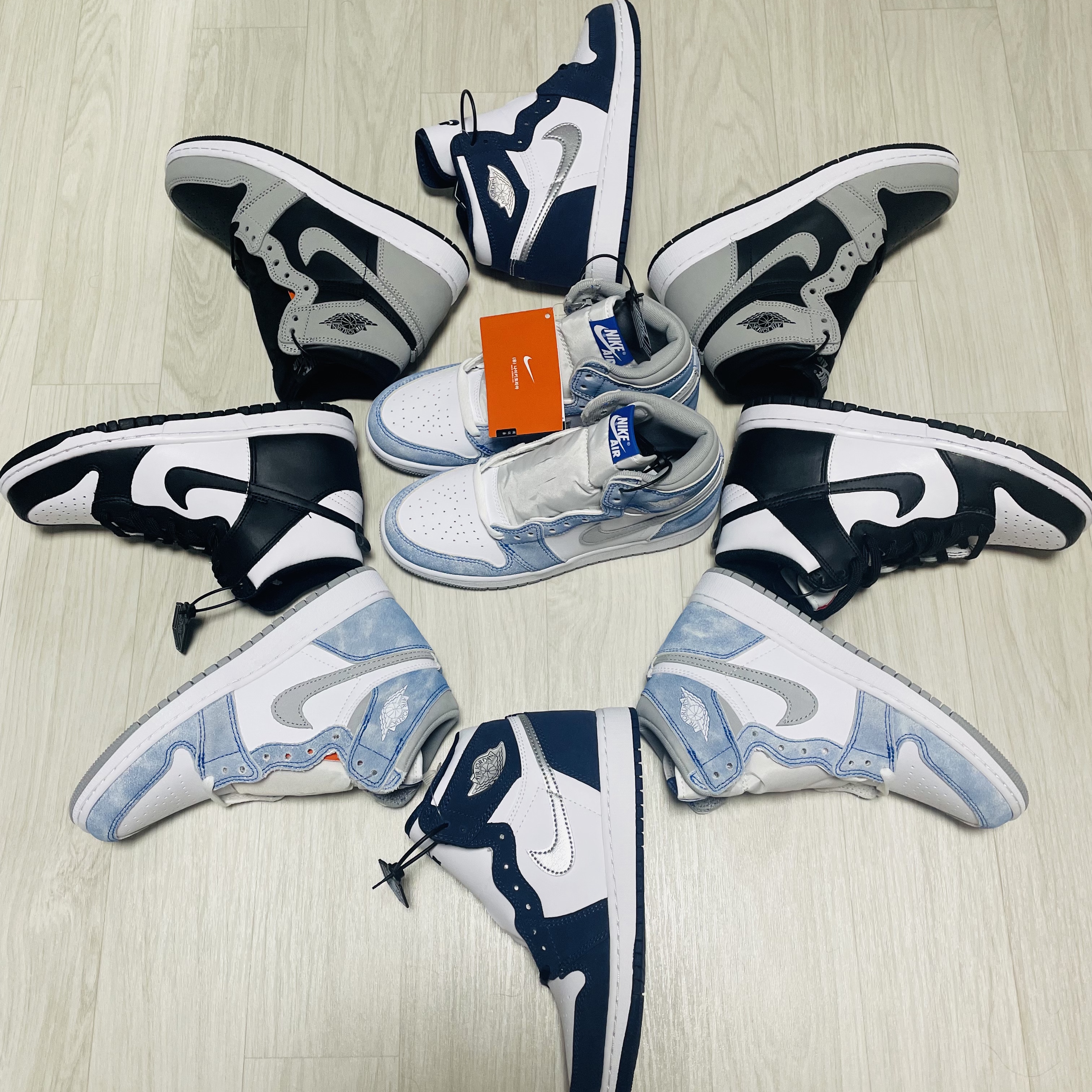 (GS) Jordan 1 Retro High OG Hyper Royal, (GS) Jordan 1 Retro High OG Shadow 2.0 착용 스타일