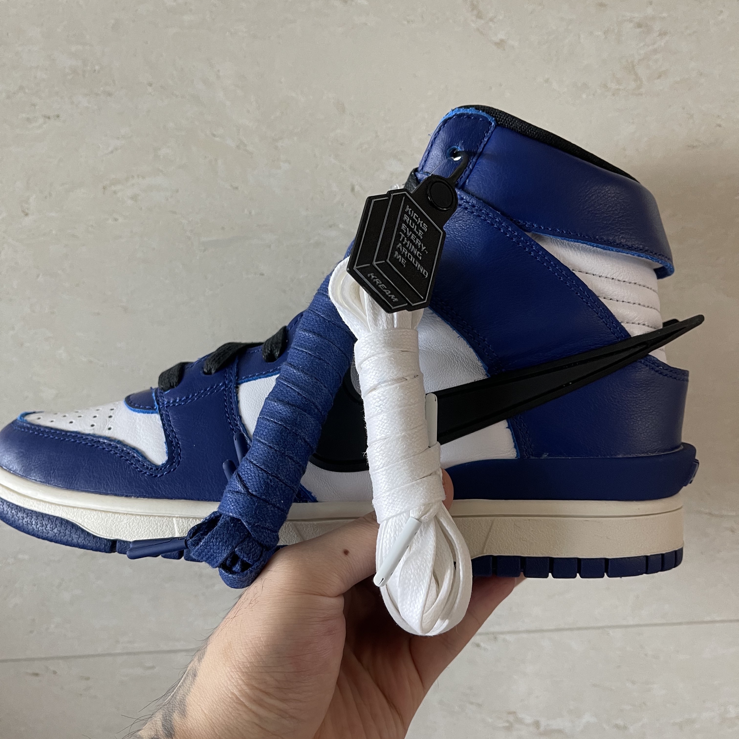 Nike x Ambush Dunk High Deep Royal Blue 착용 스타일 - 4