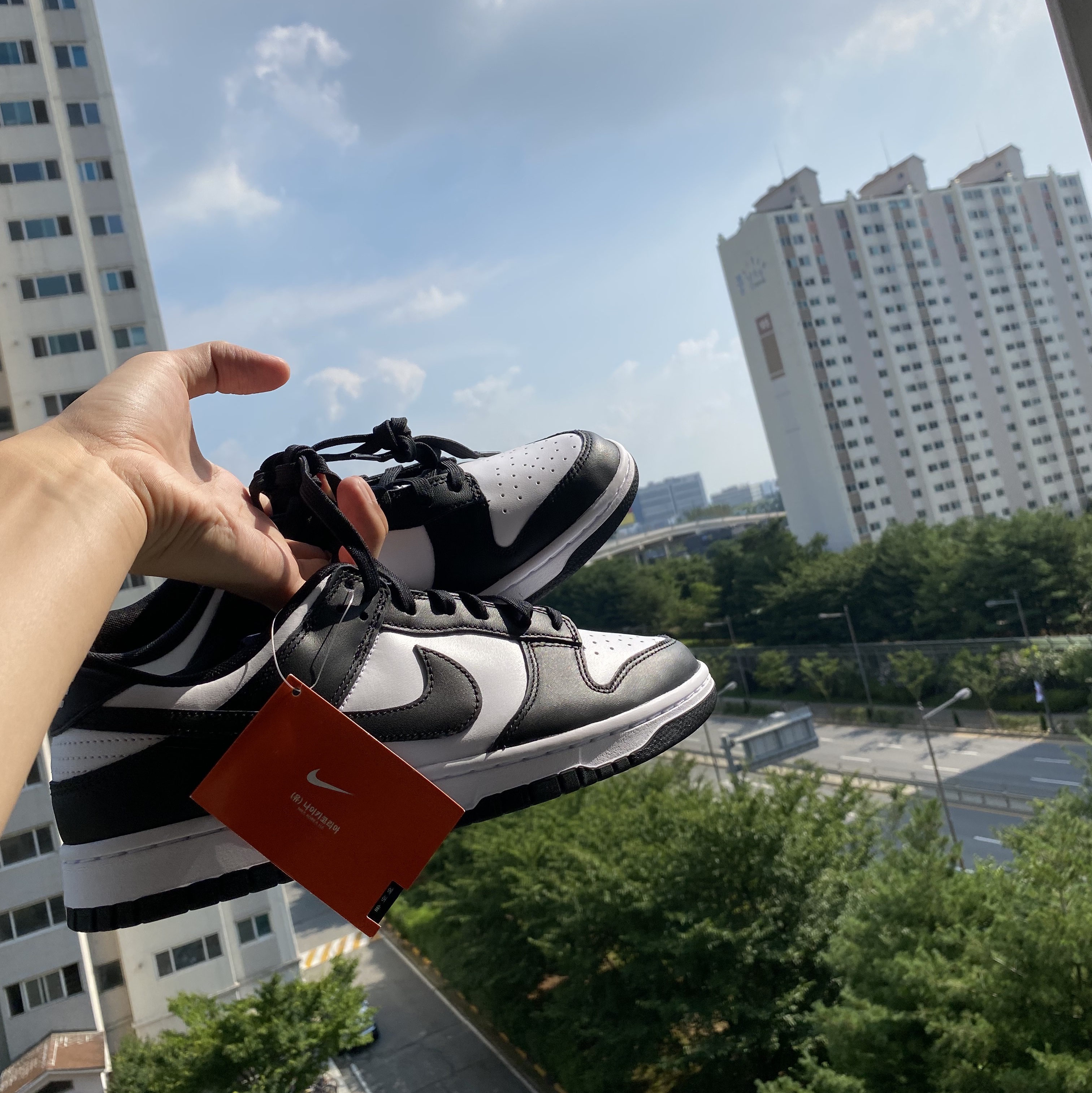 Nike Dunk Low Retro Black 착용 스타일 - 2