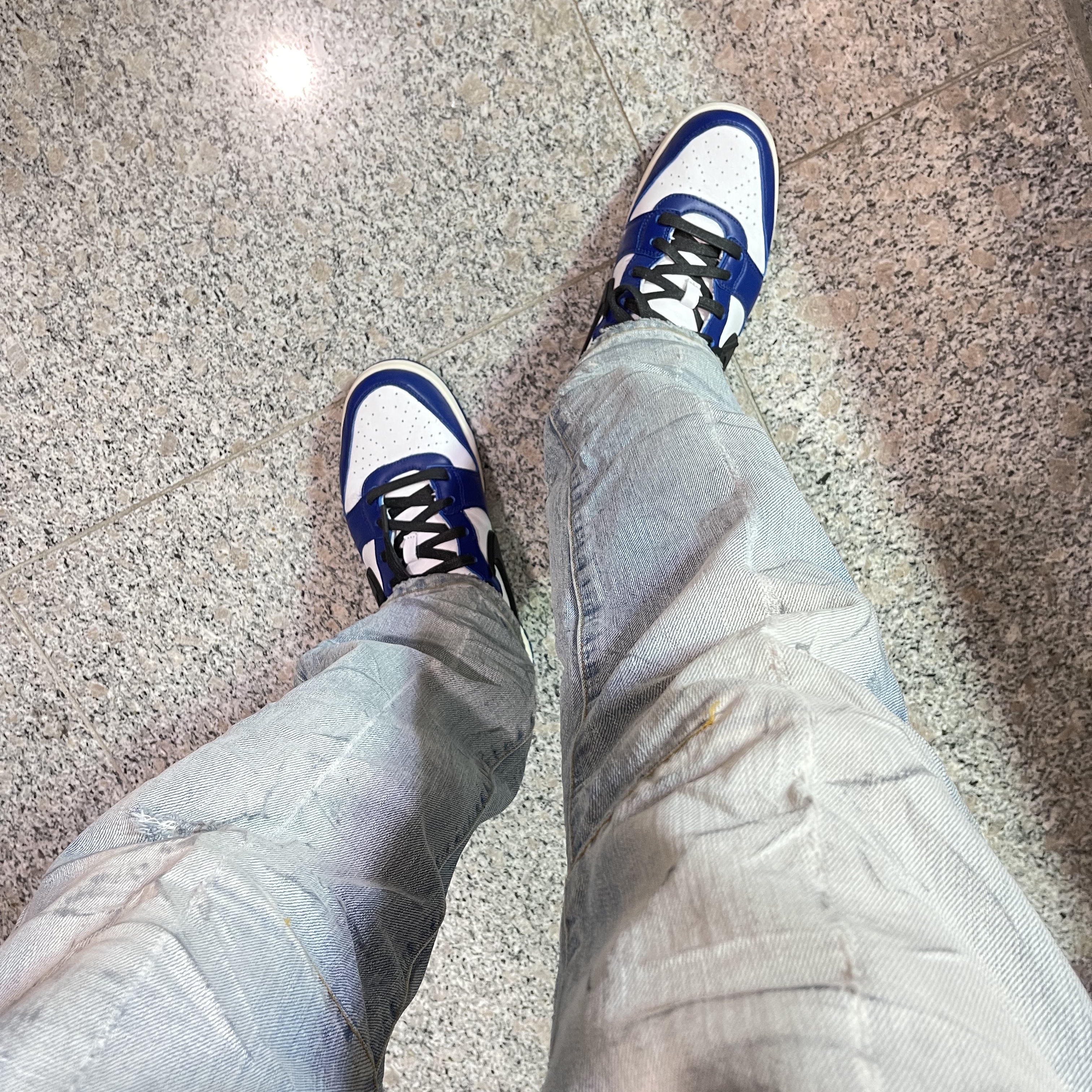 Nike x Ambush Dunk High Deep Royal Blue 착용 스타일 - 1