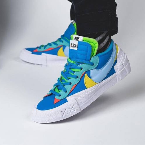 Nike x Sacai x Kaws Blazer Low Neptune Blue 착용 스타일 - 4