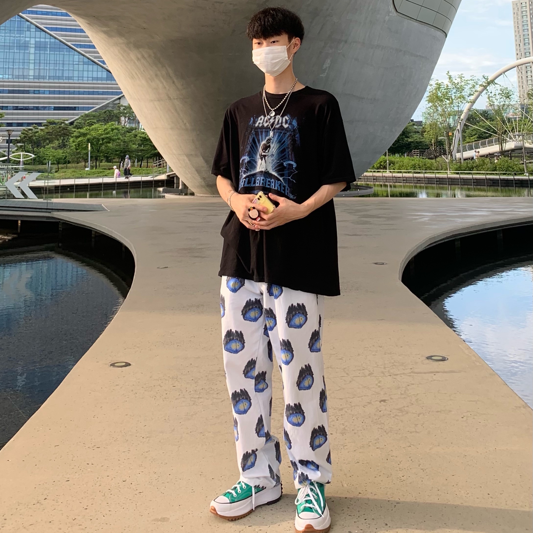 Converse Run Star Hike Hi Court Green 착용 스타일 - 1