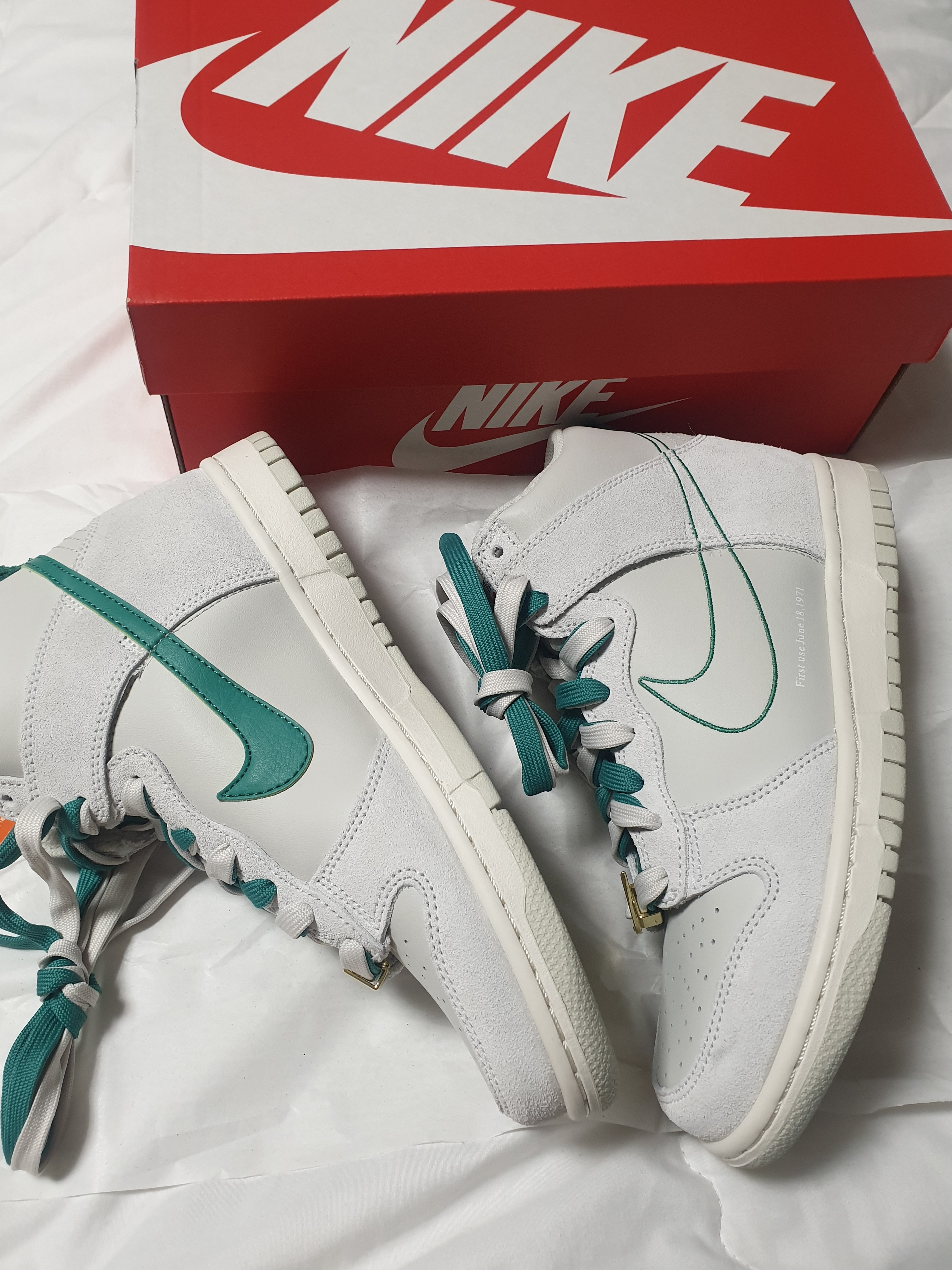 (GS) Nike Dunk High SE First Use Sail, Nike Dunk High SE First Use Sail 착용 스타일 - 2