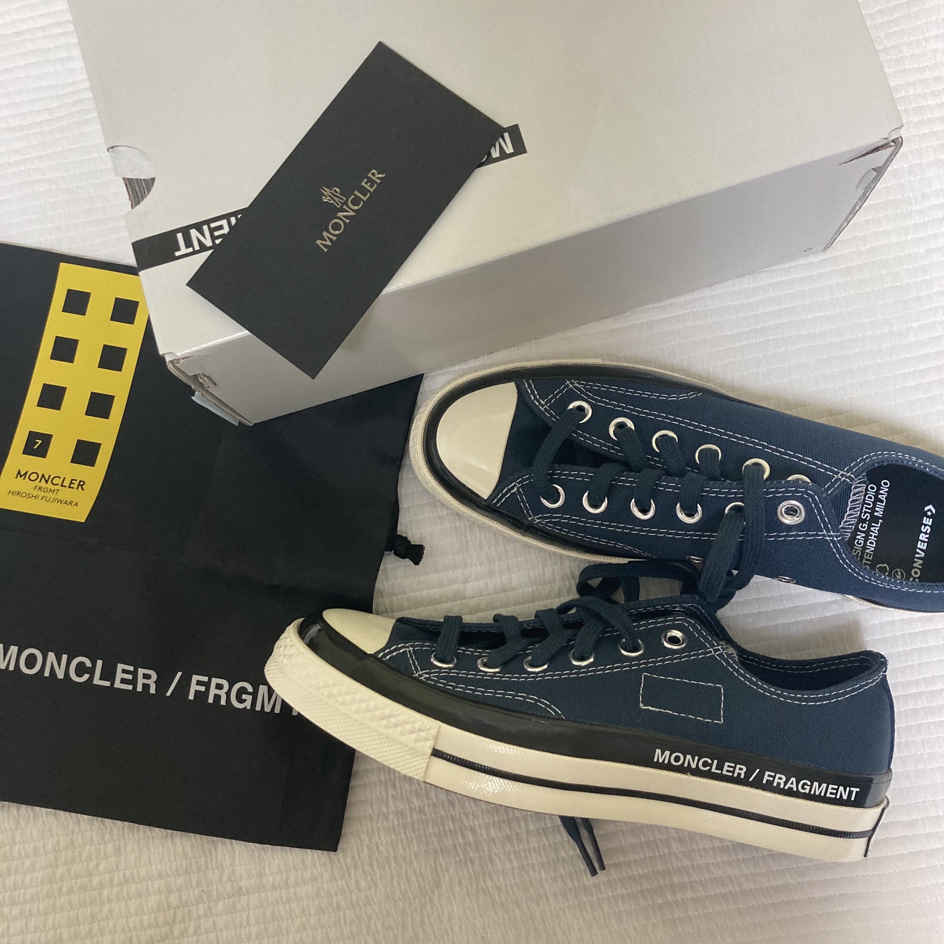 Converse x Moncler x Fragment Chuck 70 Ox Fraylor III Insignia Blue 착용 스타일