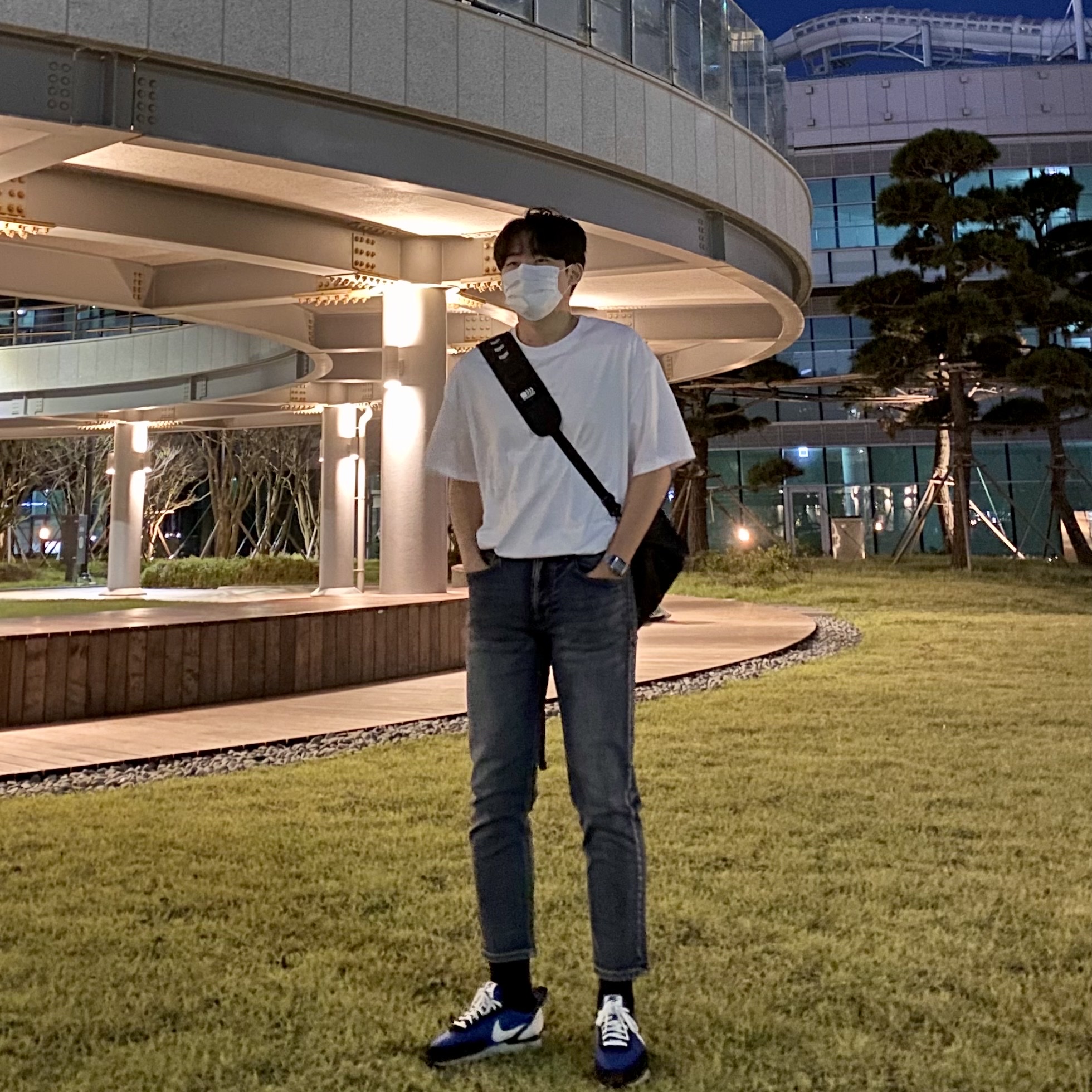 Nike x Undercover Daybreak Blue Jay 착용 스타일