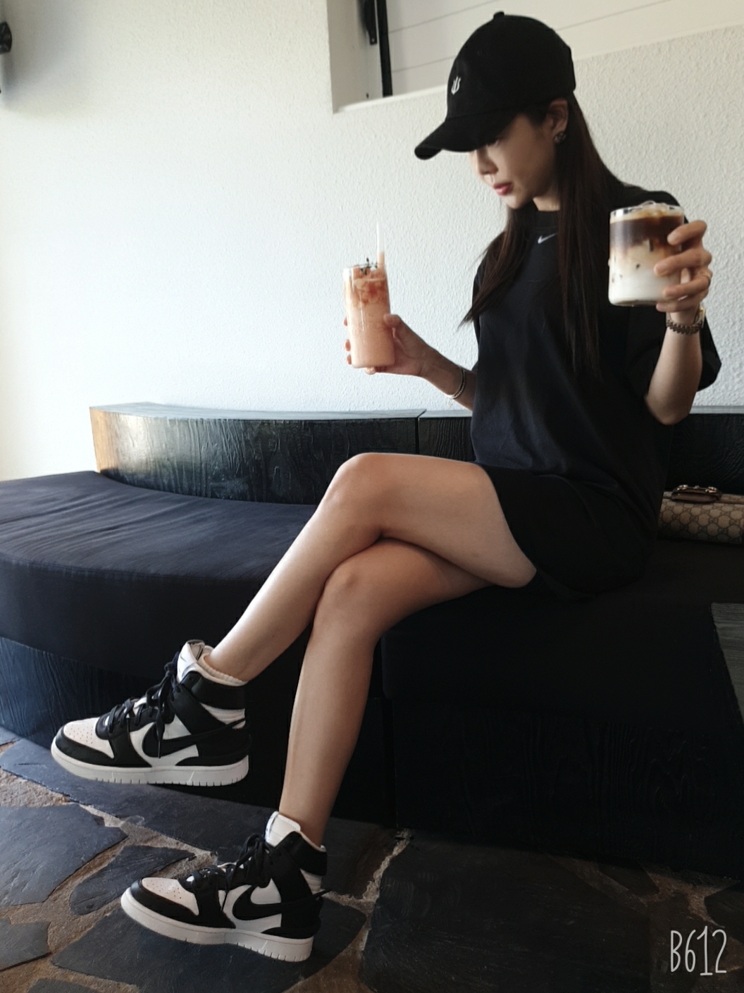 Nike x Ambush Dunk High Black 착용 스타일 - 5