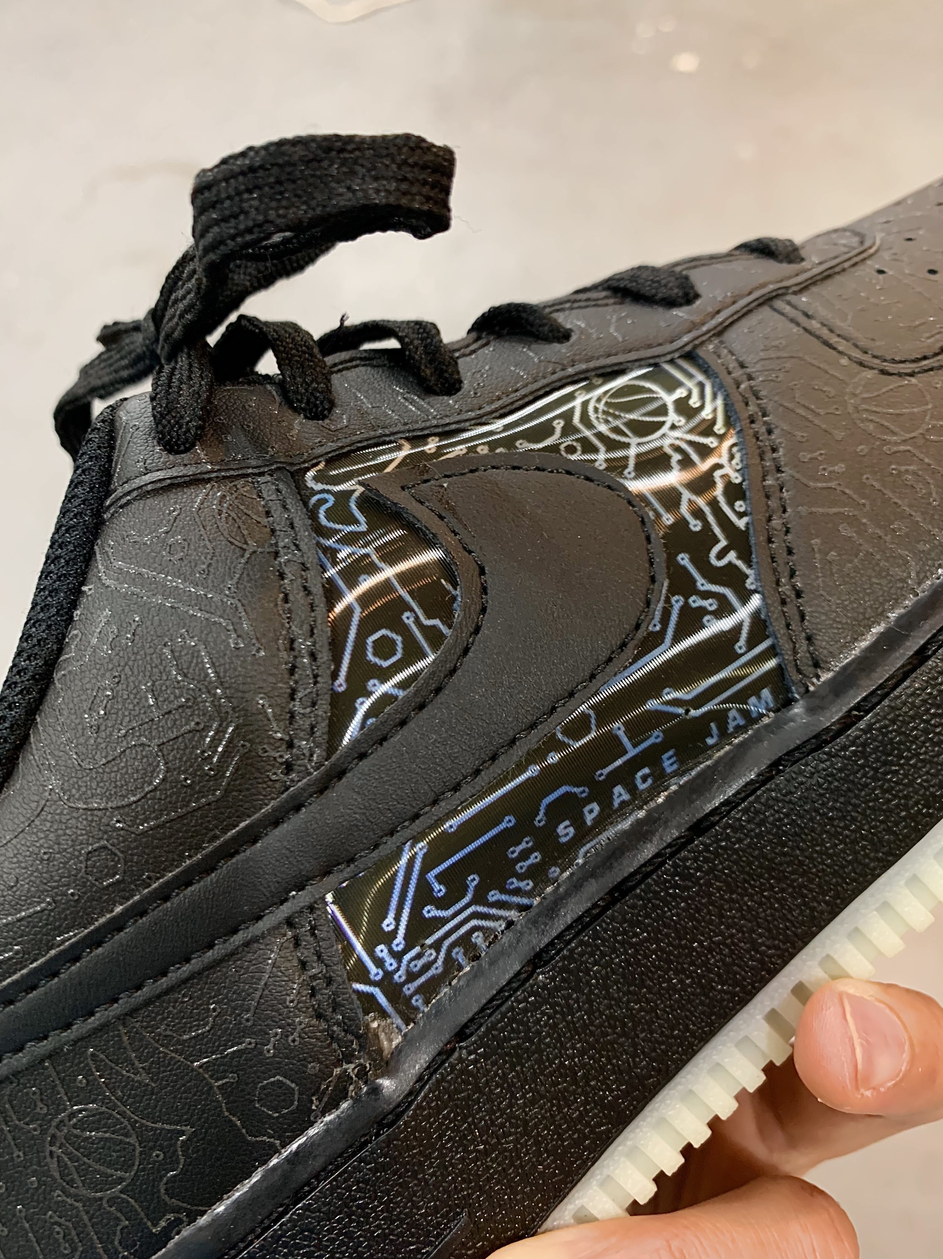 Nike x Space Jam: A New Legacy Air Force 1 '07 Computer Chip 착용 스타일 - 2