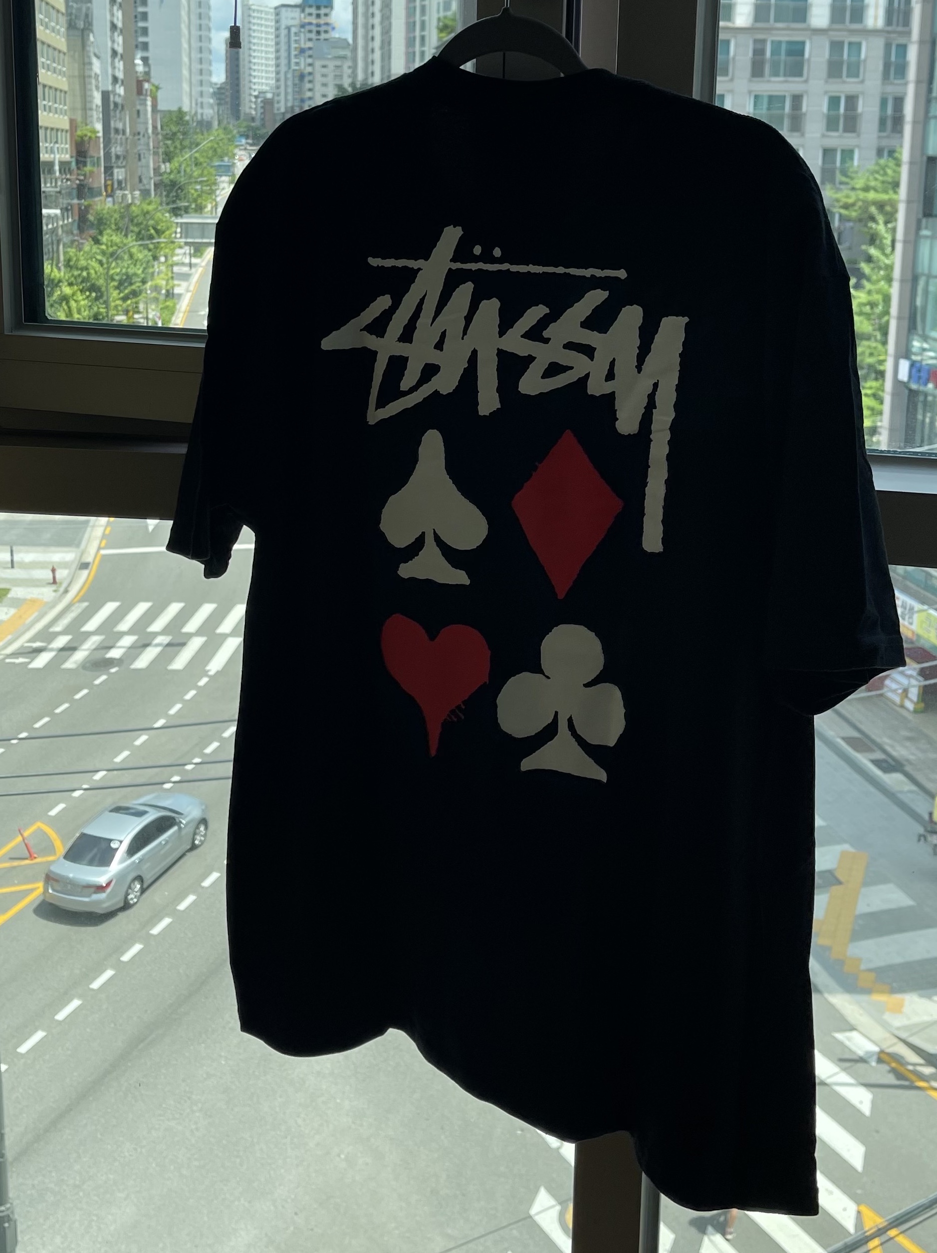 Stussy Full Deck 2 T-Shirt Black 착용 스타일 - 2