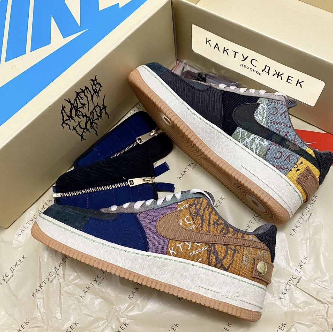 Nike x Travis Scott Air Force 1 Low Cactus Jack 착용 스타일