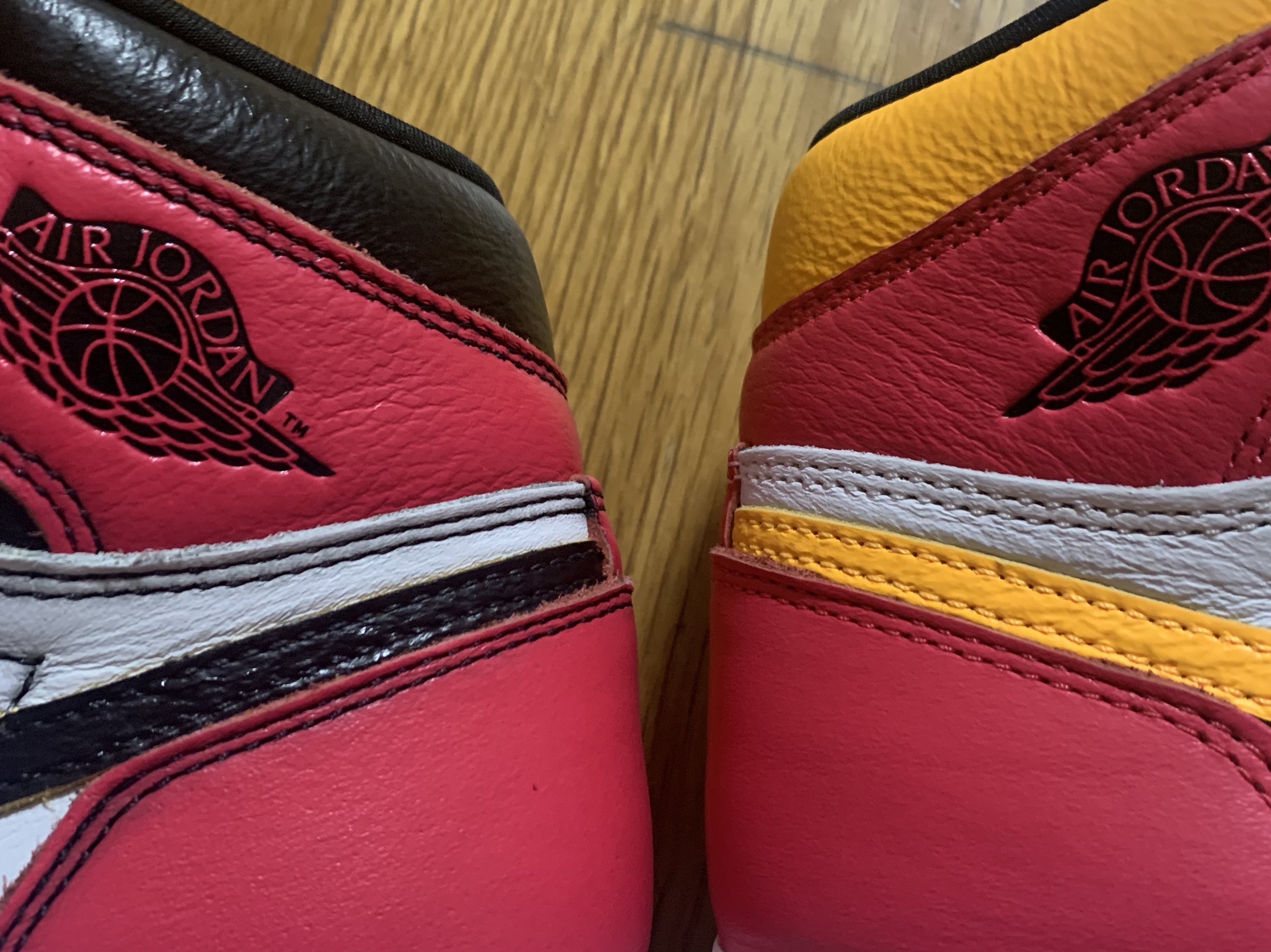 Jordan 1 Retro High OG Light Fusion Red 착용 스타일 - 3