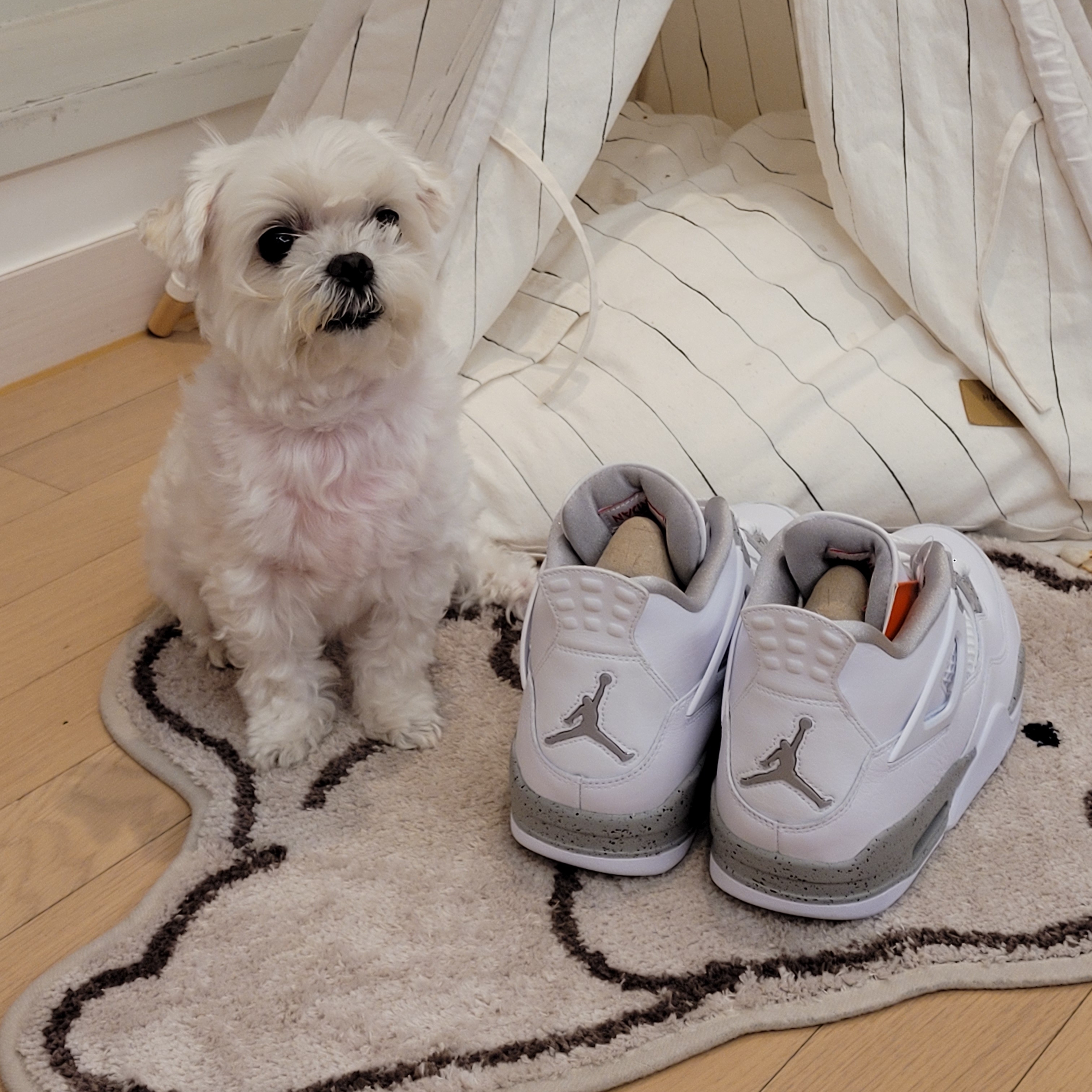 Jordan 4 Retro Tech White 착용 스타일 - 3