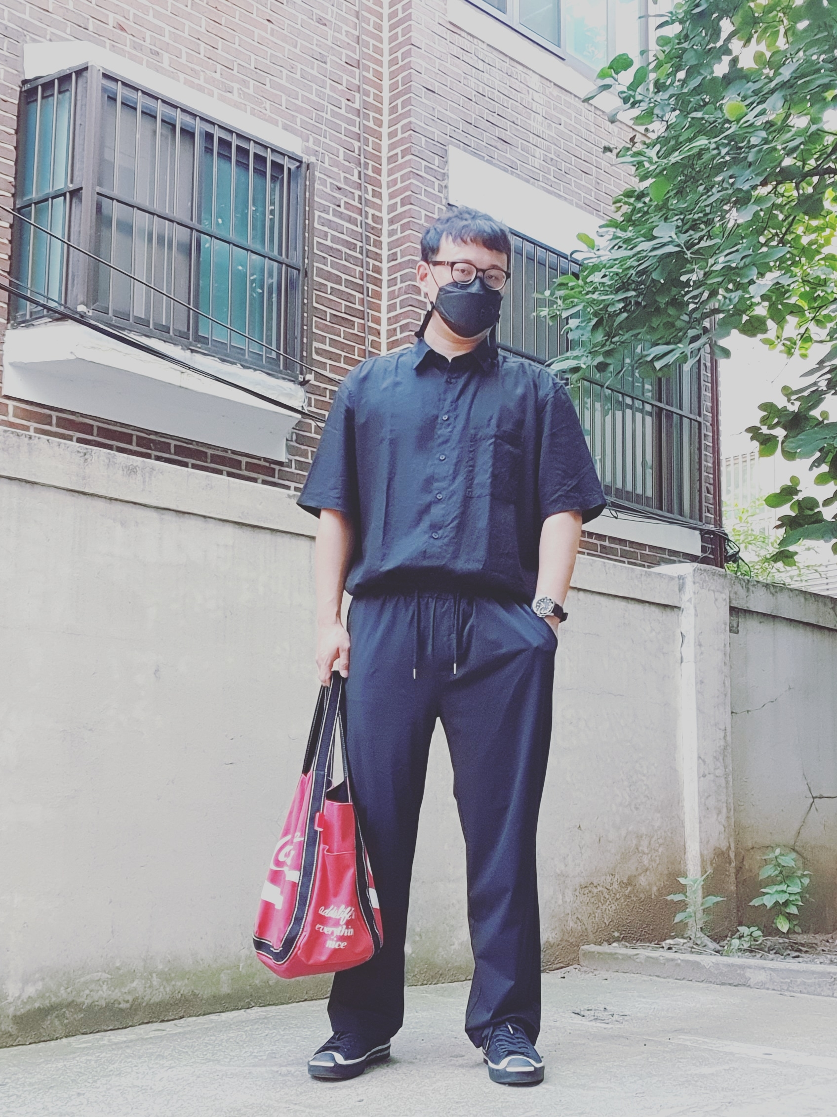Converse x Neighborhood Jack Purcell Ox Motorcycle 착용 스타일