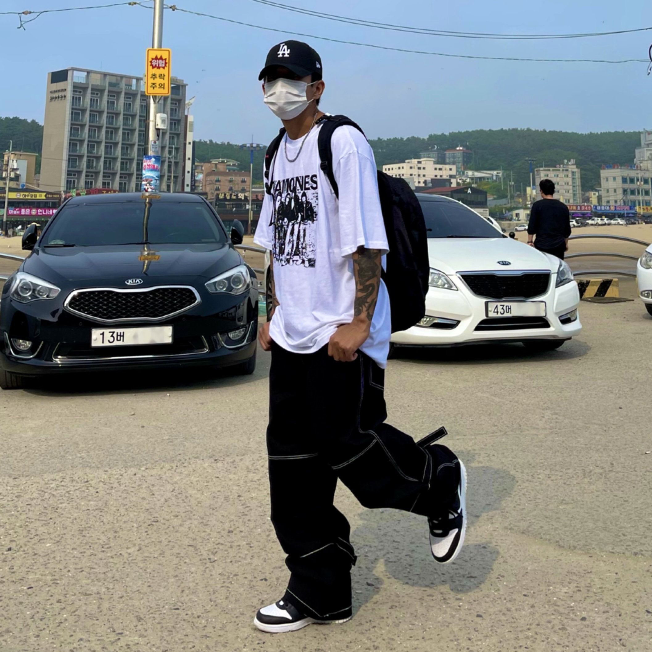 Nike x Ambush Dunk High Black 착용 스타일