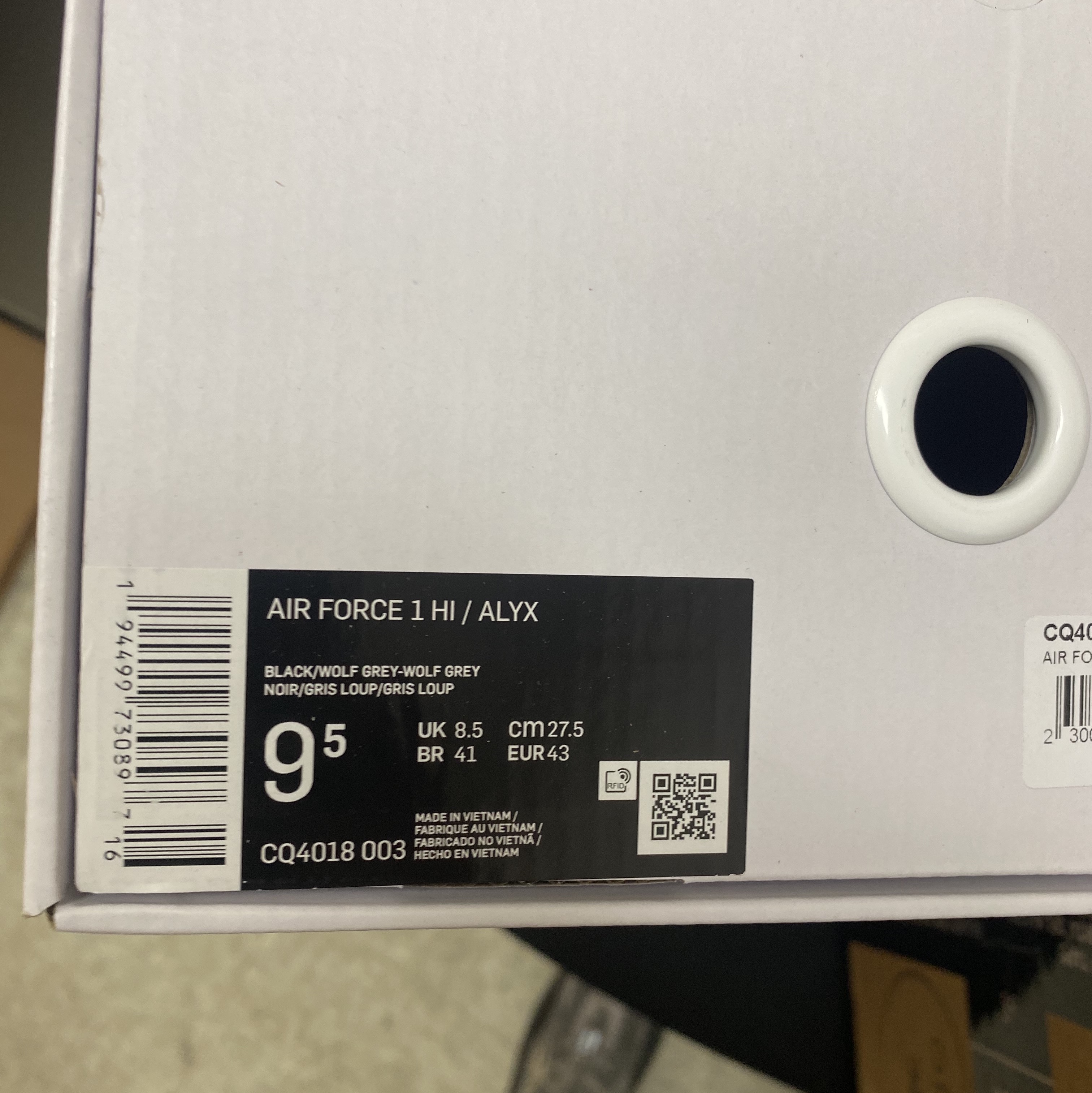 Nike x 1017 Alyx 9SM Air Force 1 High Black Wolf Grey 착용 스타일