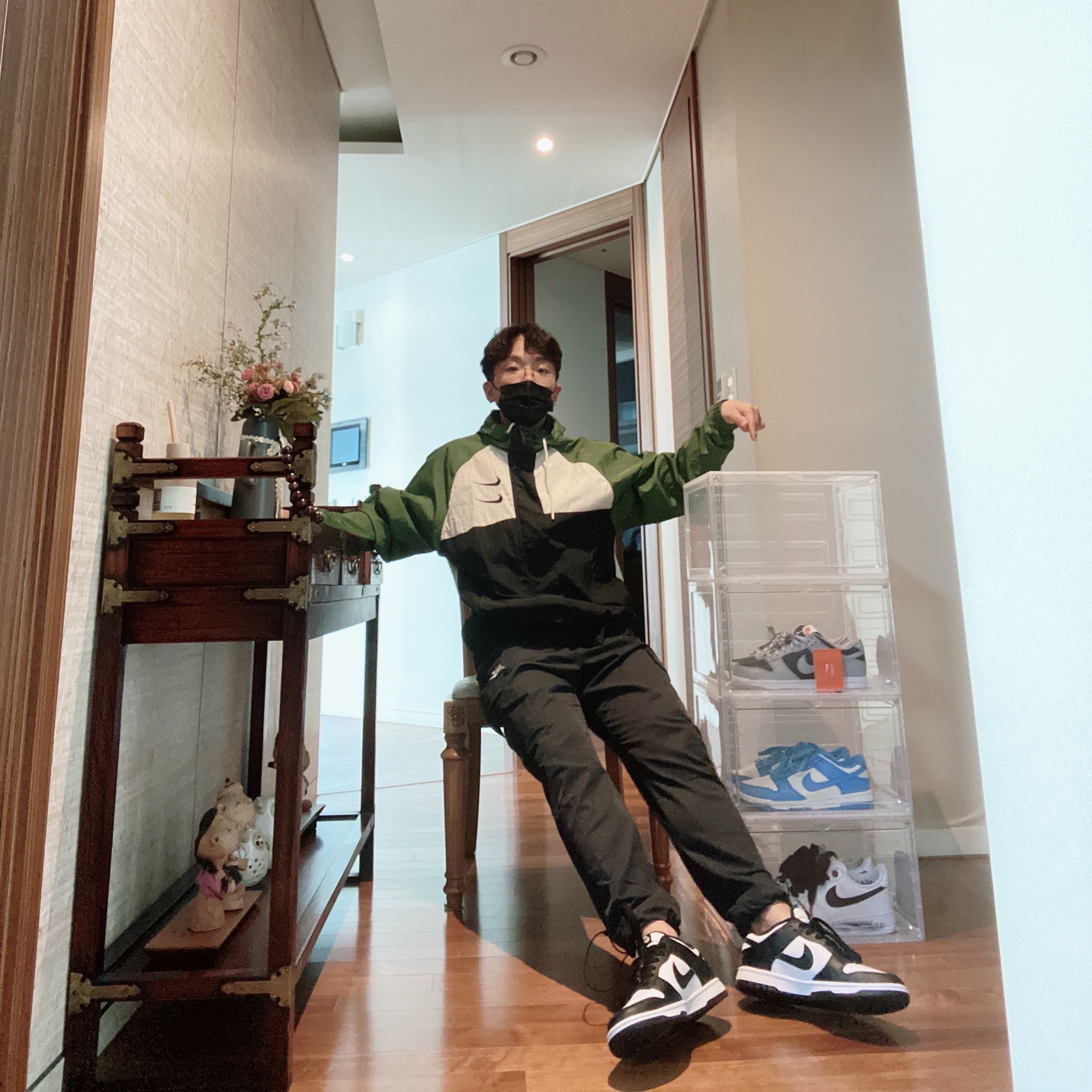 Nike Dunk Low Retro Black, Nike x Peaceminusone Air Force 1 Low Para-Noise 2.0 착용 스타일