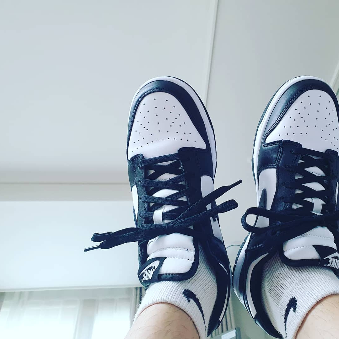 Nike Dunk Low Retro Black 착용 스타일 - 1