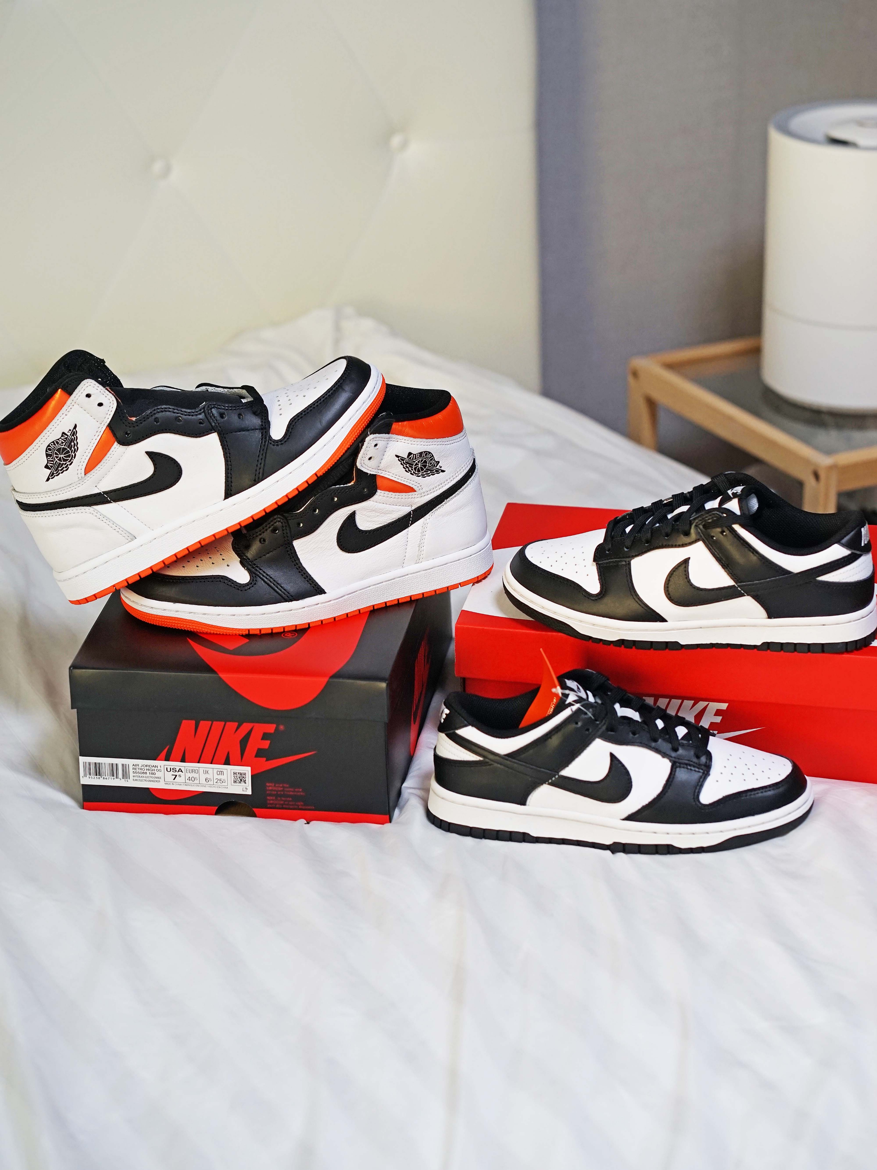 Nike Dunk Low Retro Black, (W) Nike Dunk Low Black 착용 스타일 - 2