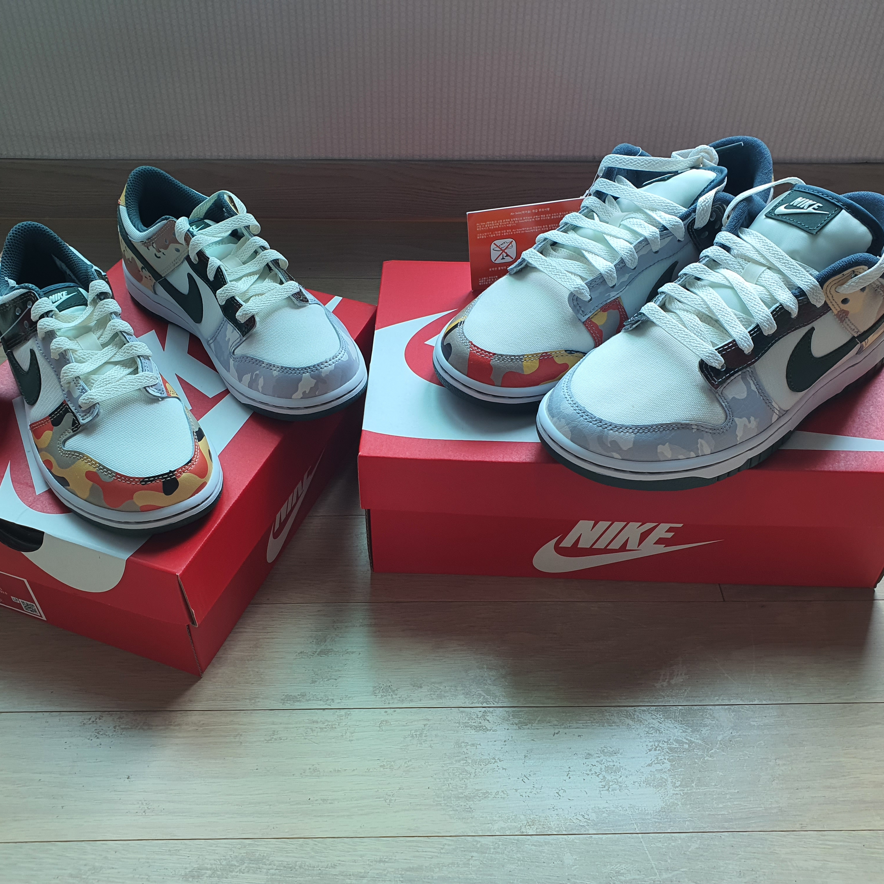 Nike Dunk Low SE Sail Multi Camo, (PS) Nike Dunk Low SE Sail Multi Camo 착용 스타일 - 2