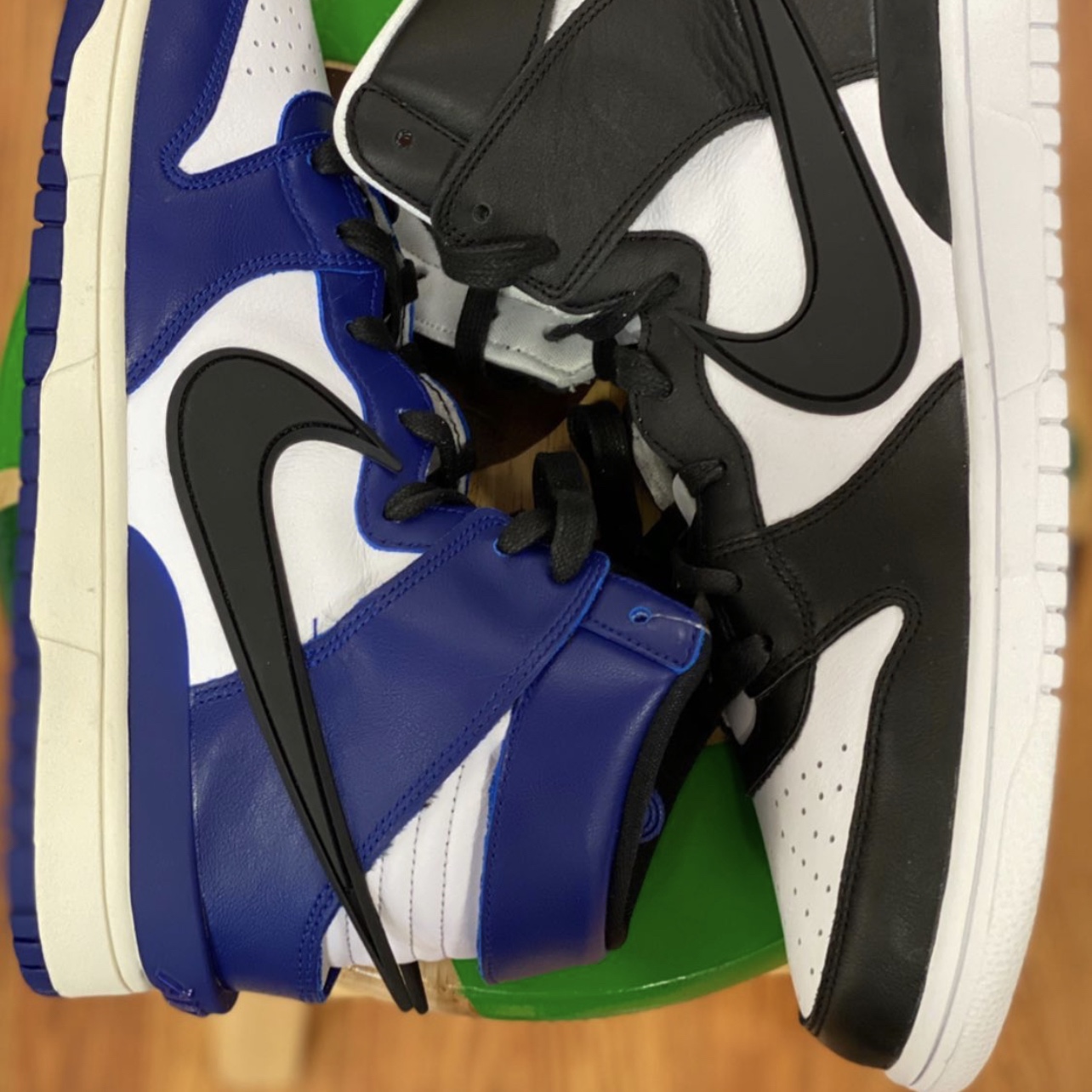 Nike x Ambush Dunk High Deep Royal Blue, (GS) Jordan 1 Retro High Obsidian UNC 착용 스타일 - 4