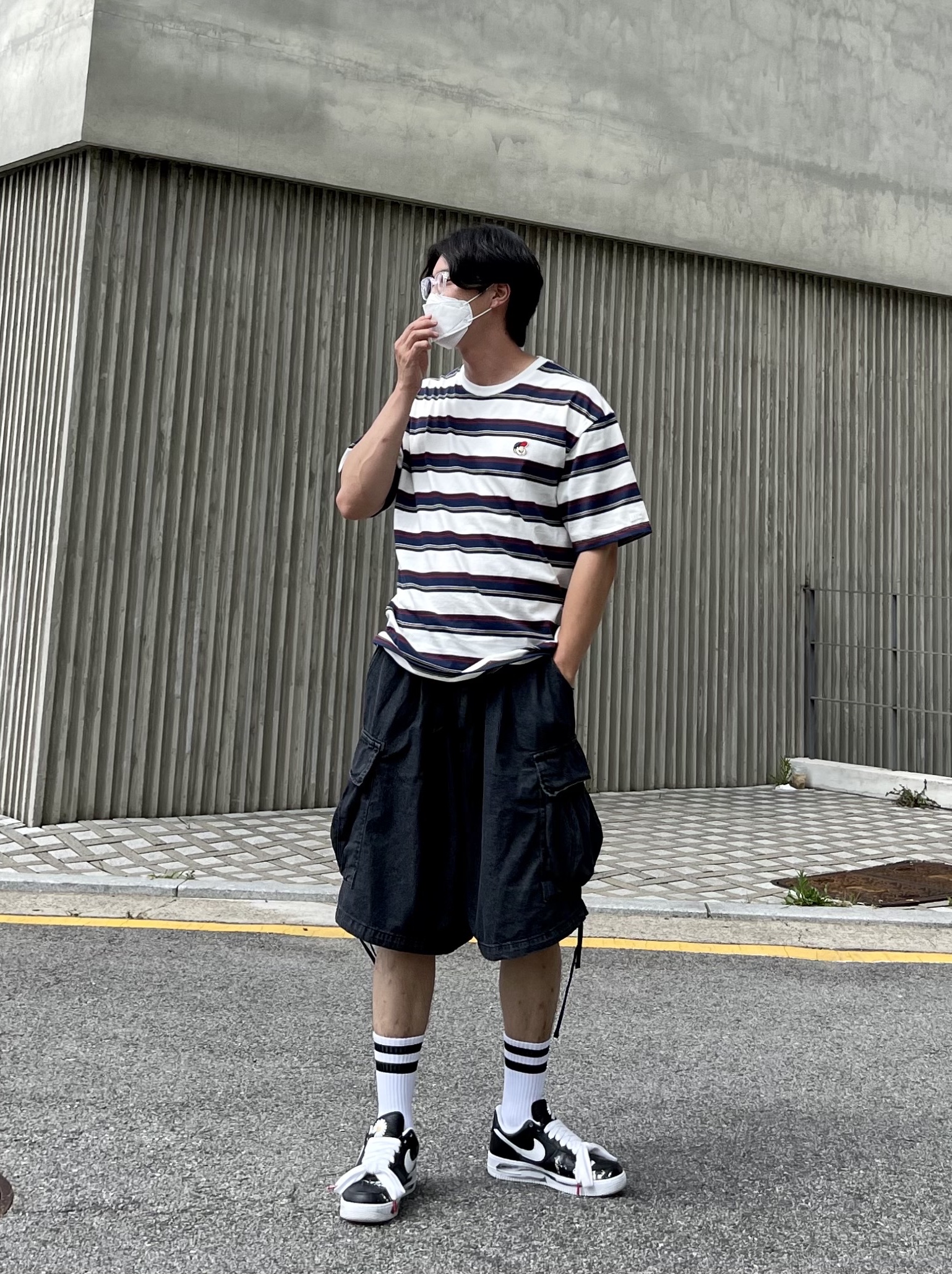 Nike x Peaceminusone Air Force 1 Low Para-Noise 착용 스타일 - 2