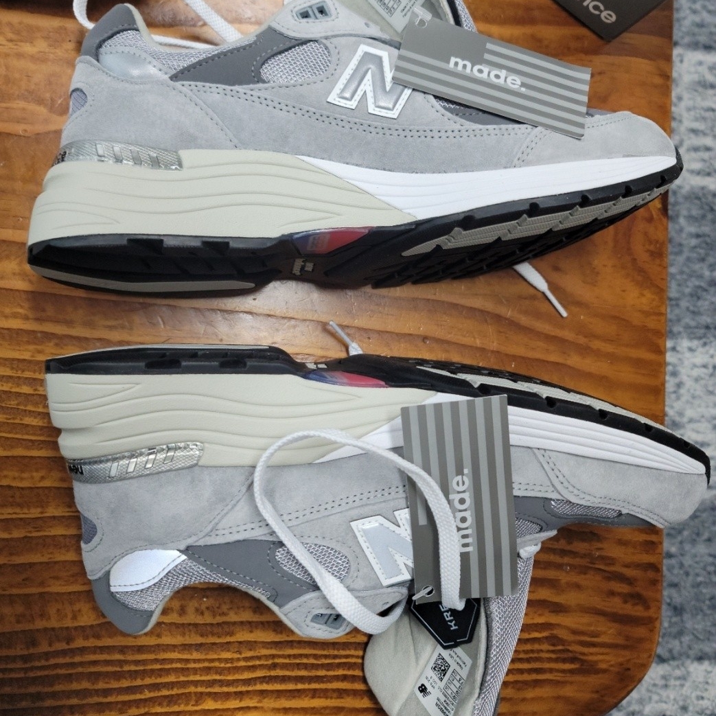 New Balance 992 Made in USA Grey - D Standard 착용 스타일 - 2