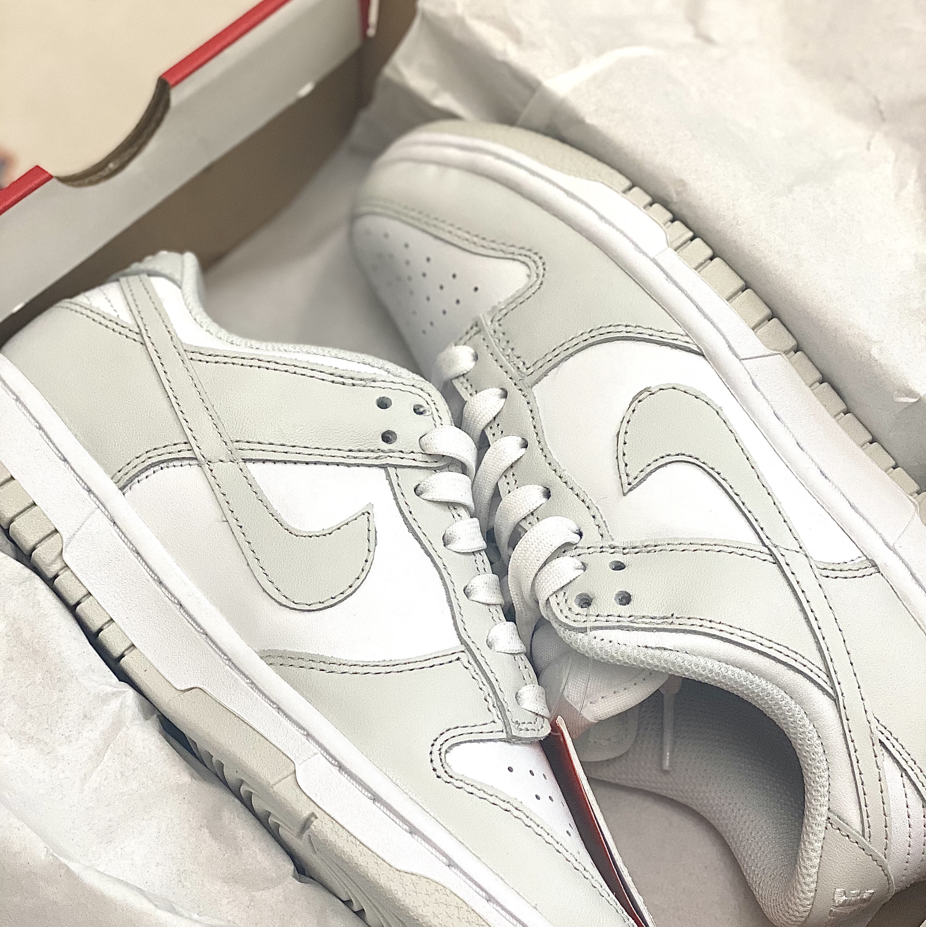 (W) Nike Dunk Low Photon Dust 착용 스타일