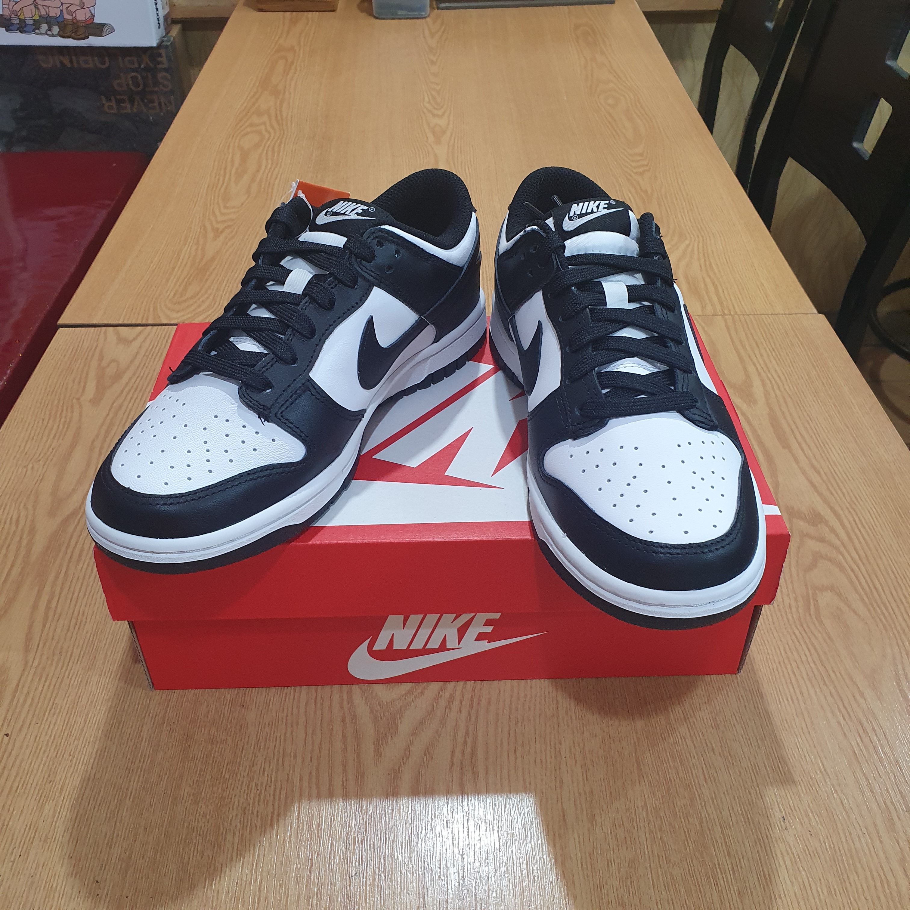 (W) Nike Dunk Low Black 착용 스타일 - 1